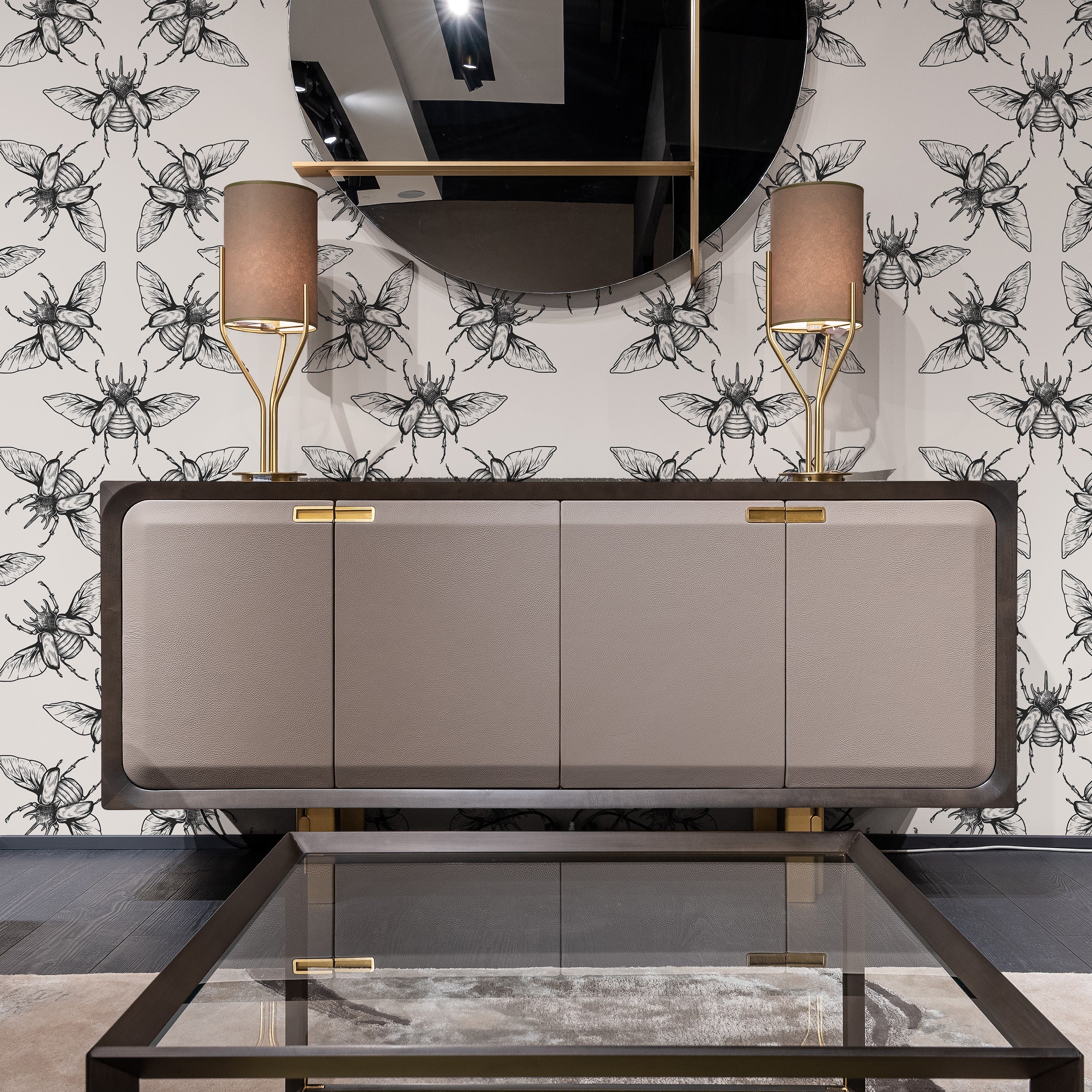 Flying Beetle Peel and Stick Wallpaper, Removable Wallpaper, Traditional Wallpaper | DeccoPrint