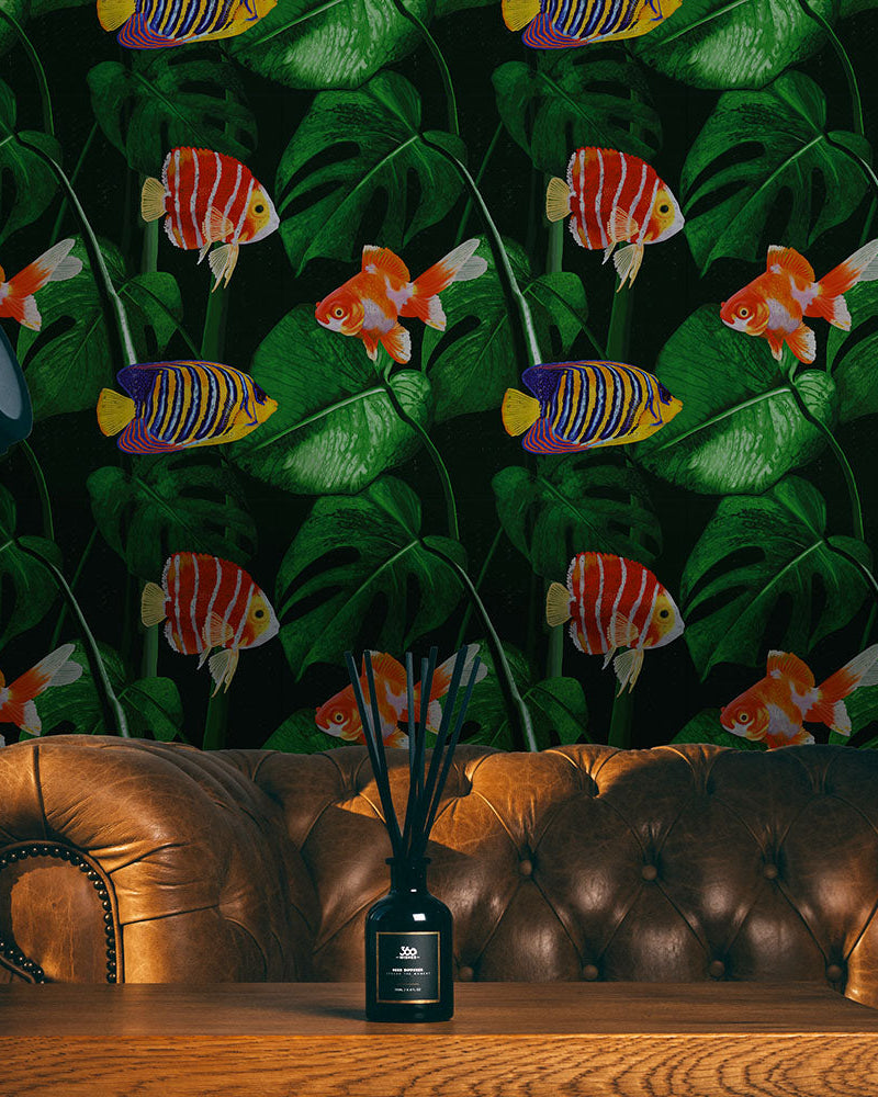 Tropical Fish Peel and Stick Wallpaper, Removable Wallpaper, Traditional Wallpaper | DeccoPrint
