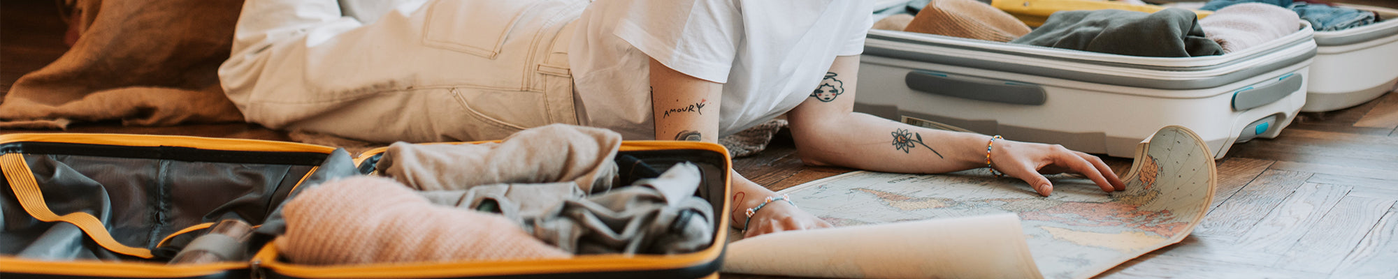 Travel inspired room makeover