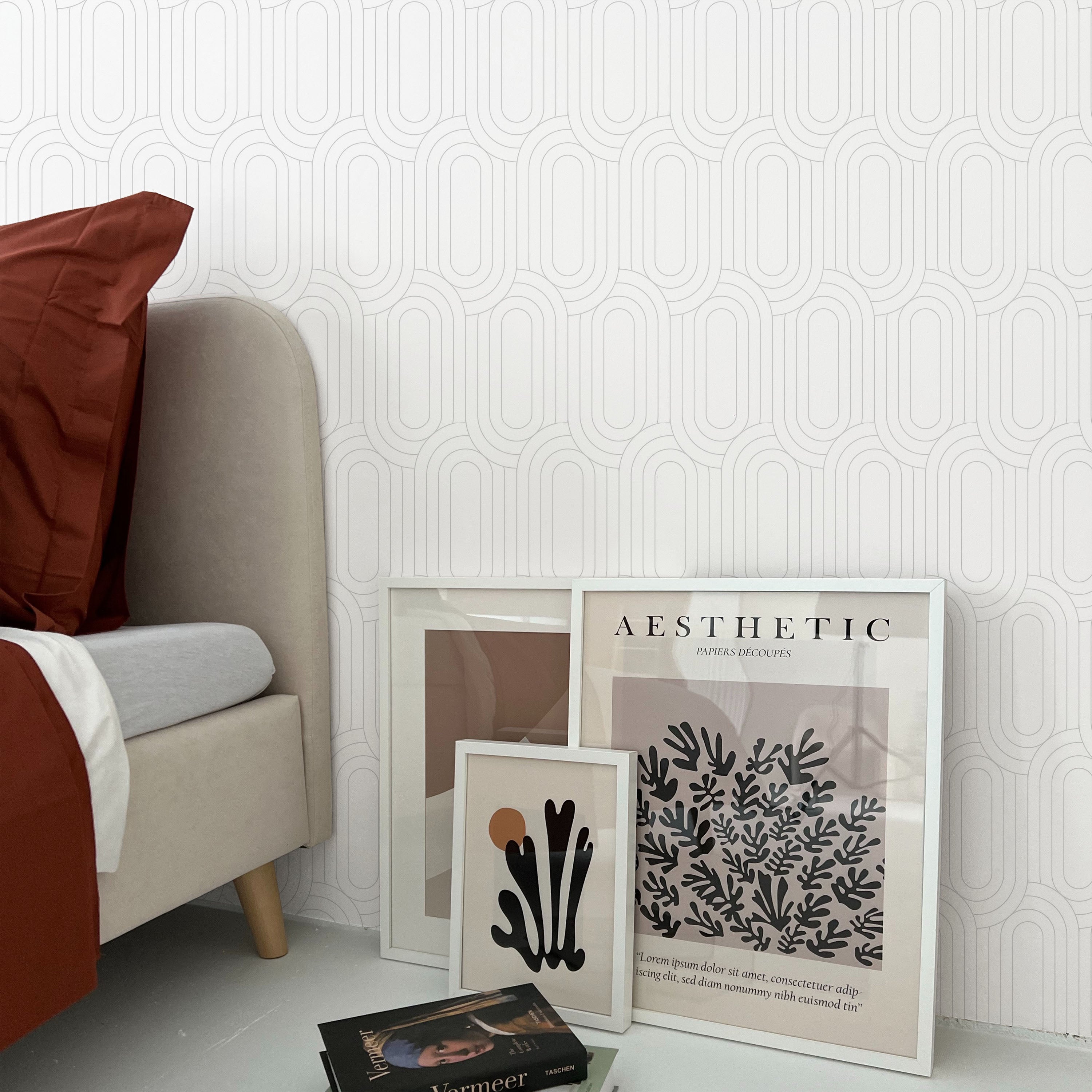 Royal Facade Peel and Stick Wallpaper, Removable Wallpaper, Traditional Wallpaper - Light Gray | DeccoPrint