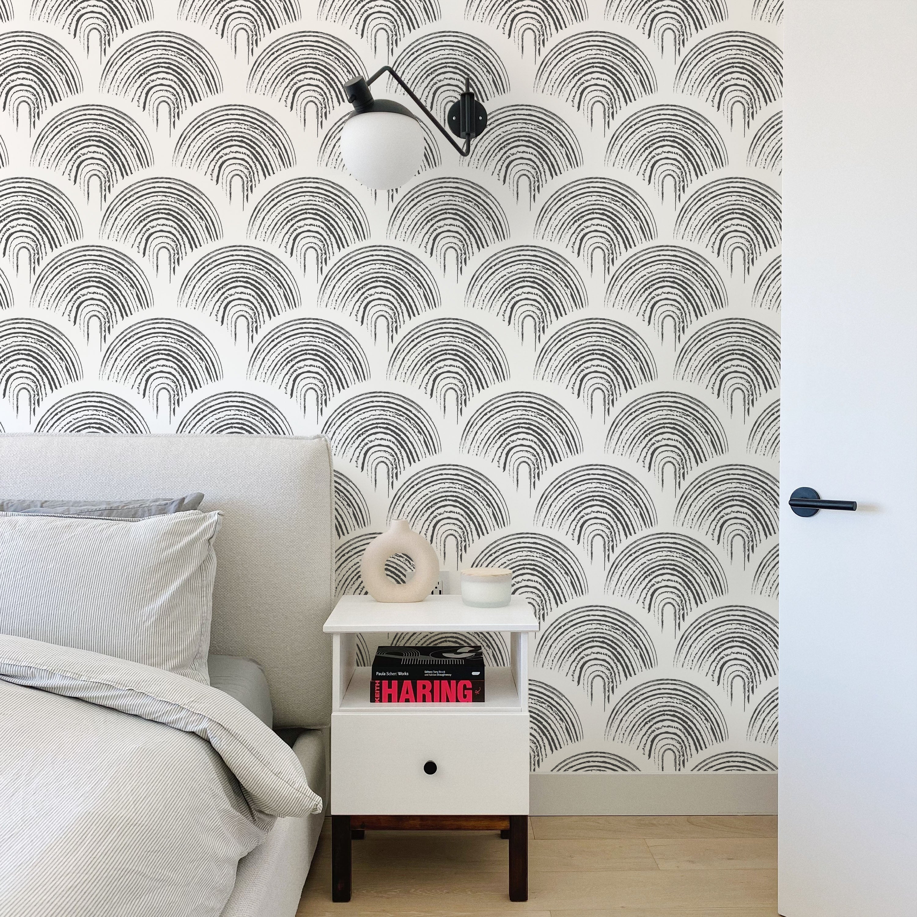 Playroom Peel and Stick Wallpaper, Removable Wallpaper, Traditional Wallpaper - Black and White | DeccoPrint