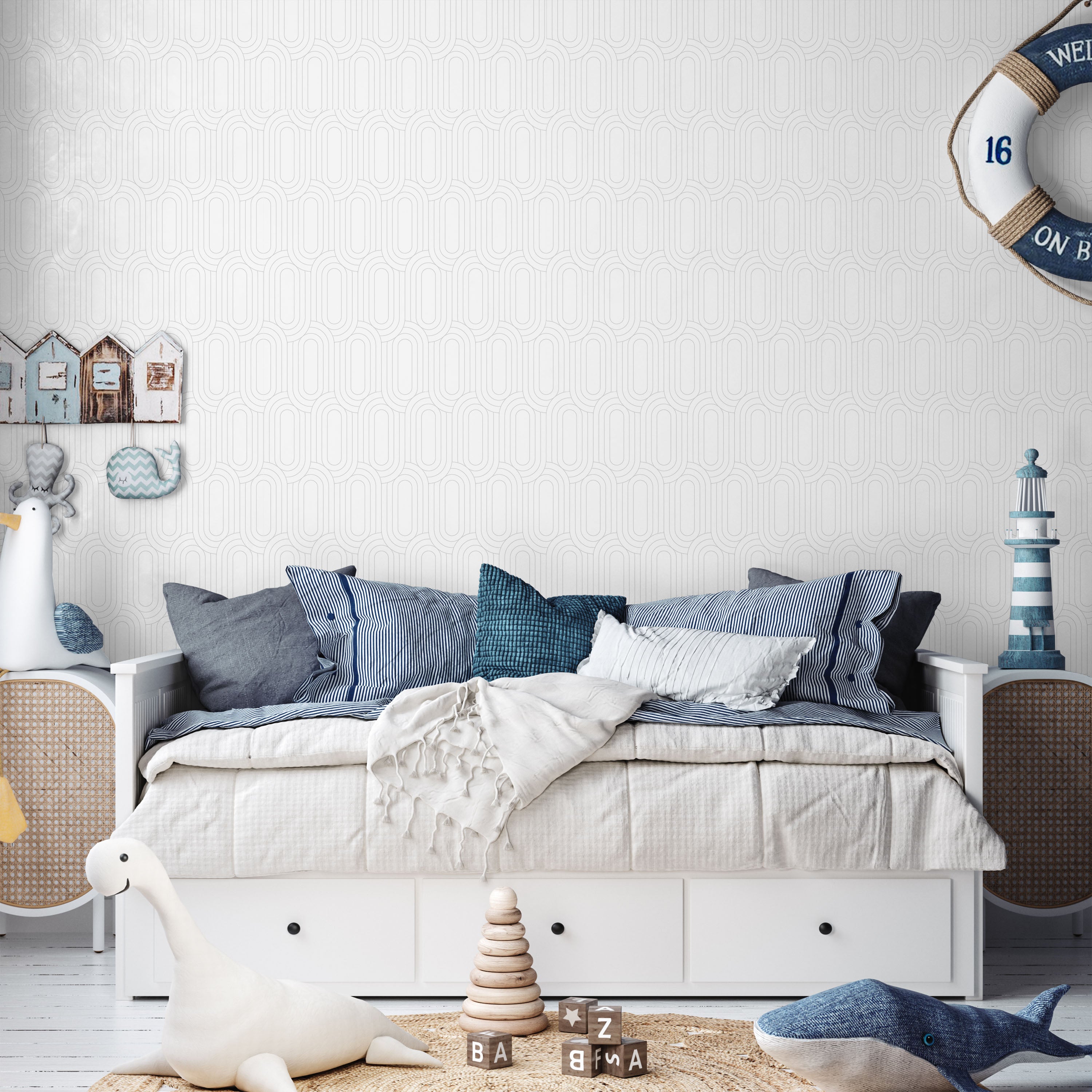 Royal Facade Peel and Stick Wallpaper, Removable Wallpaper, Traditional Wallpaper - Light Gray | DeccoPrint