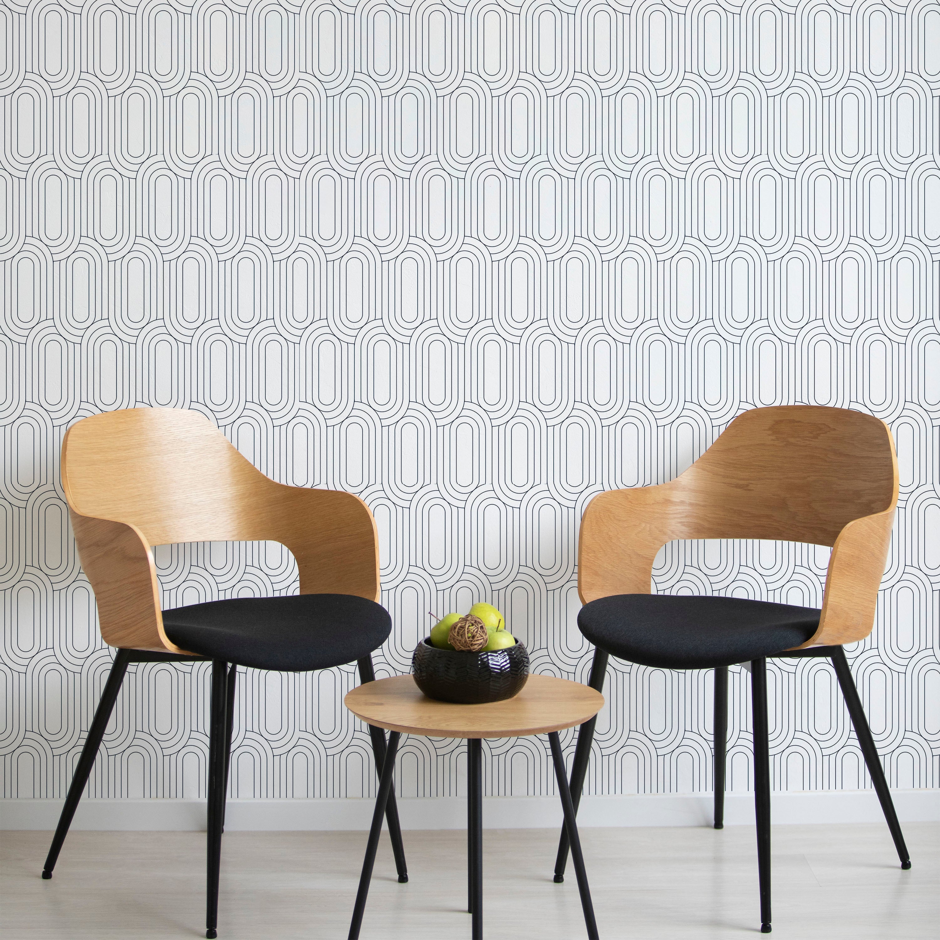 Royal Facade Peel and Stick Wallpaper, Removable Wallpaper, Traditional Wallpaper - Navy Blue | DeccoPrint