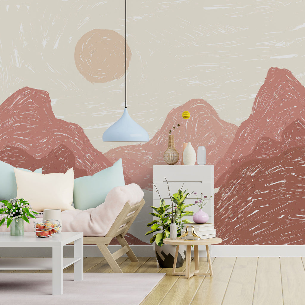 Sunset View Mural Peel and Stick Wallpaper, Removable Wallpaper, Traditional Wallpaper | DeccoPrint