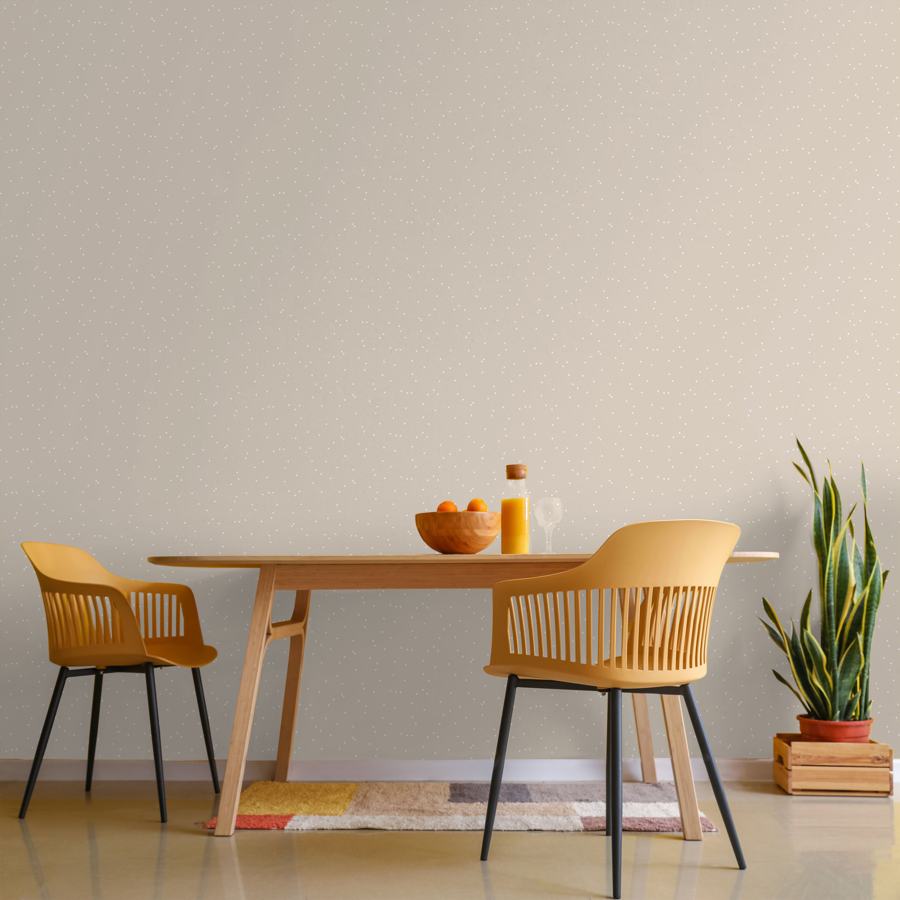 Pastel Dots Peel and Stick Wallpaper, Removable Wallpaper, Traditional Wallpaper - Sand Beige | DeccoPrint