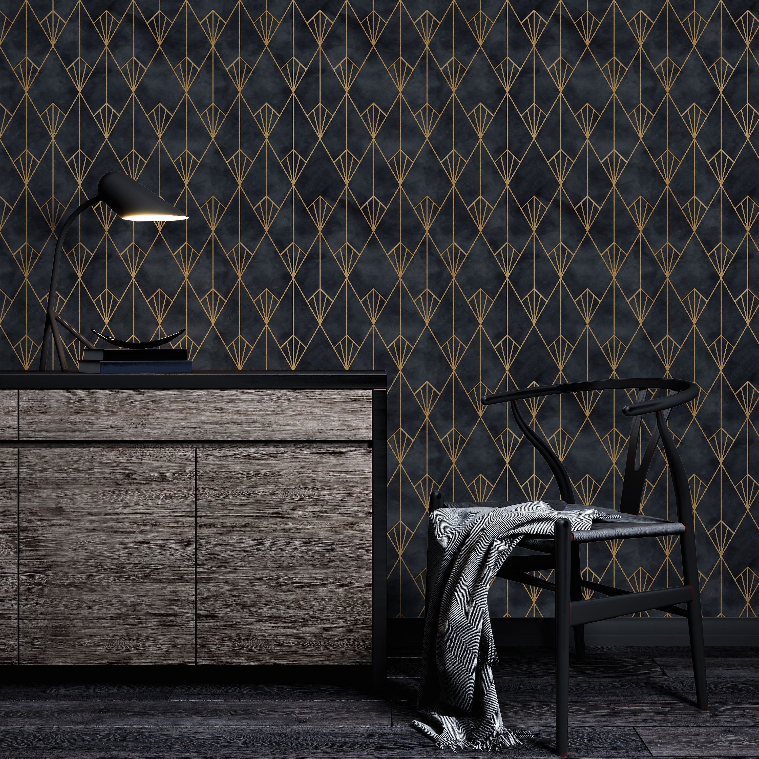 Deco Diamonds Peel and Stick Wallpaper, Removable Wallpaper, Traditional Wallpaper | DeccoPrint