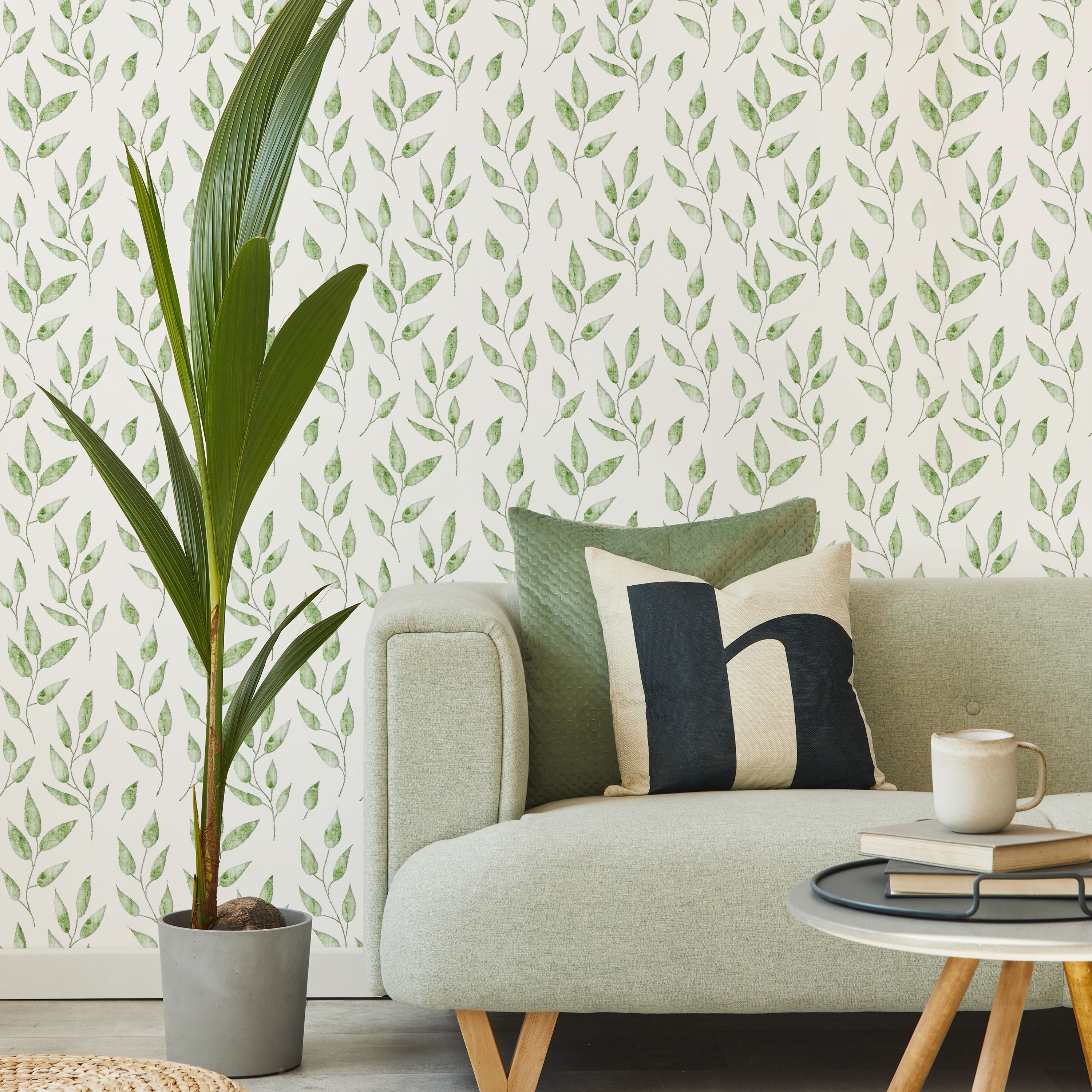 Green Foliage Peel and Stick Wallpaper, Removable Wallpaper, Traditional Wallpaper | DeccoPrint