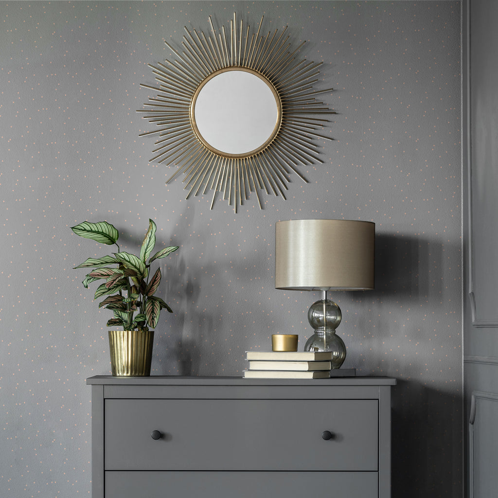 Pastel Dots Peel and Stick Wallpaper, Removable Wallpaper, Traditional Wallpaper - Warm Gray | DeccoPrint