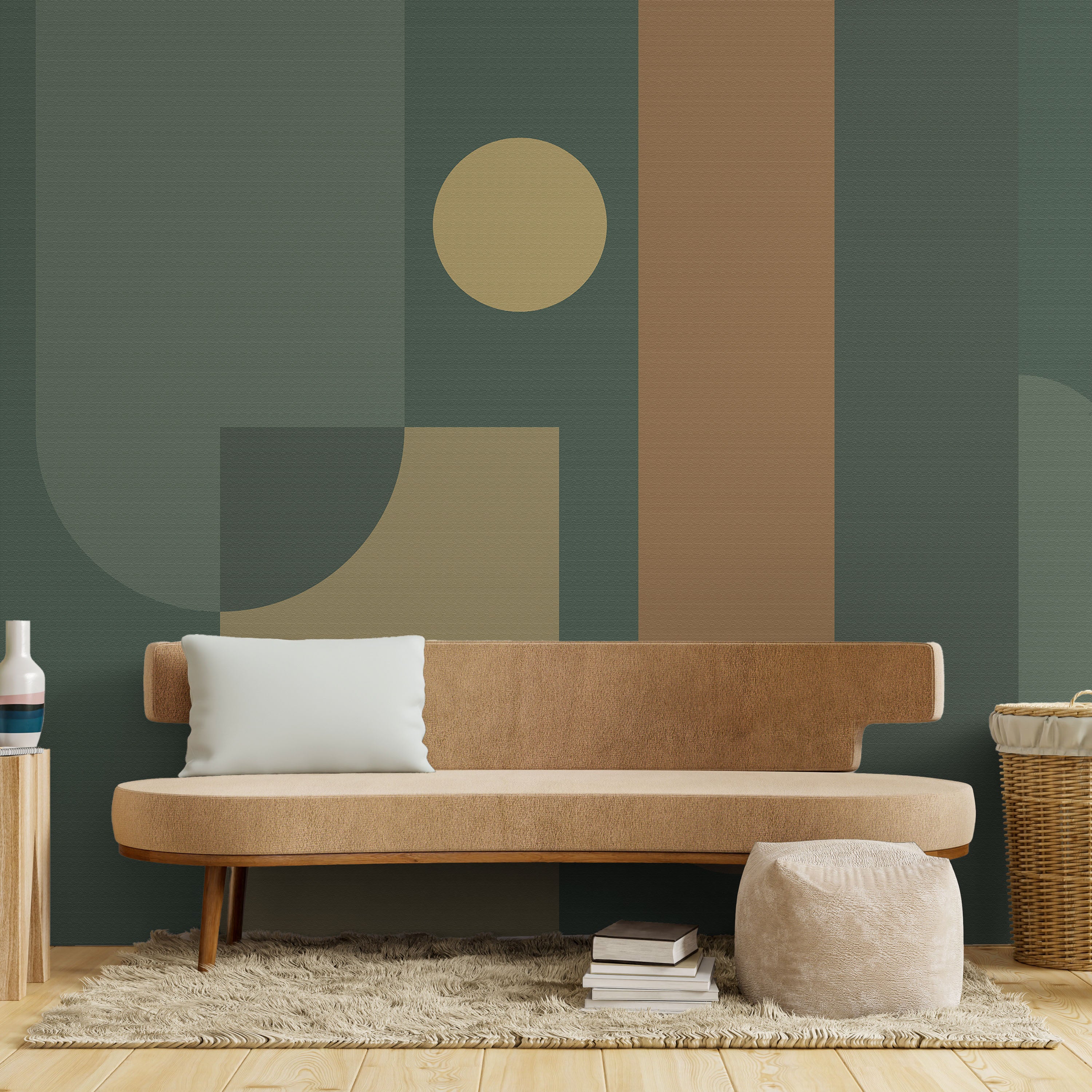 Abstract Geometry Mural Peel and Stick Wallpaper, Removable Wallpaper, Traditional Wallpaper | DeccoPrint