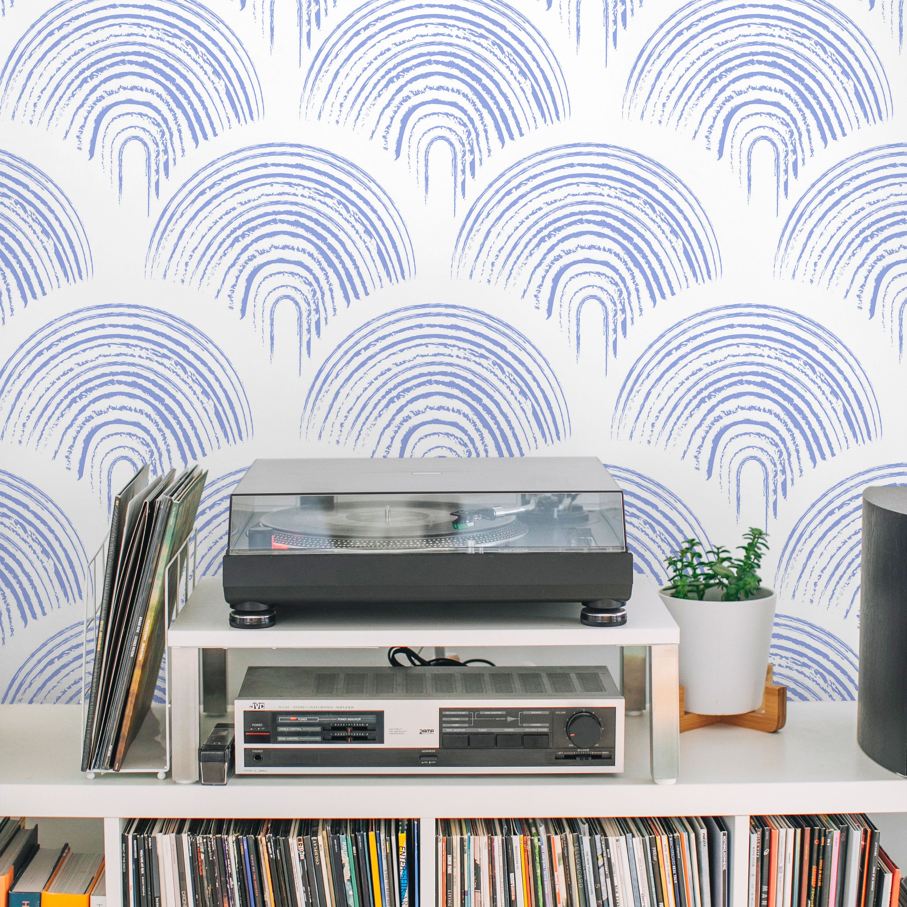 Playroom Peel and Stick Wallpaper, Removable Wallpaper, Traditional Wallpaper - Baby Blue | DeccoPrint