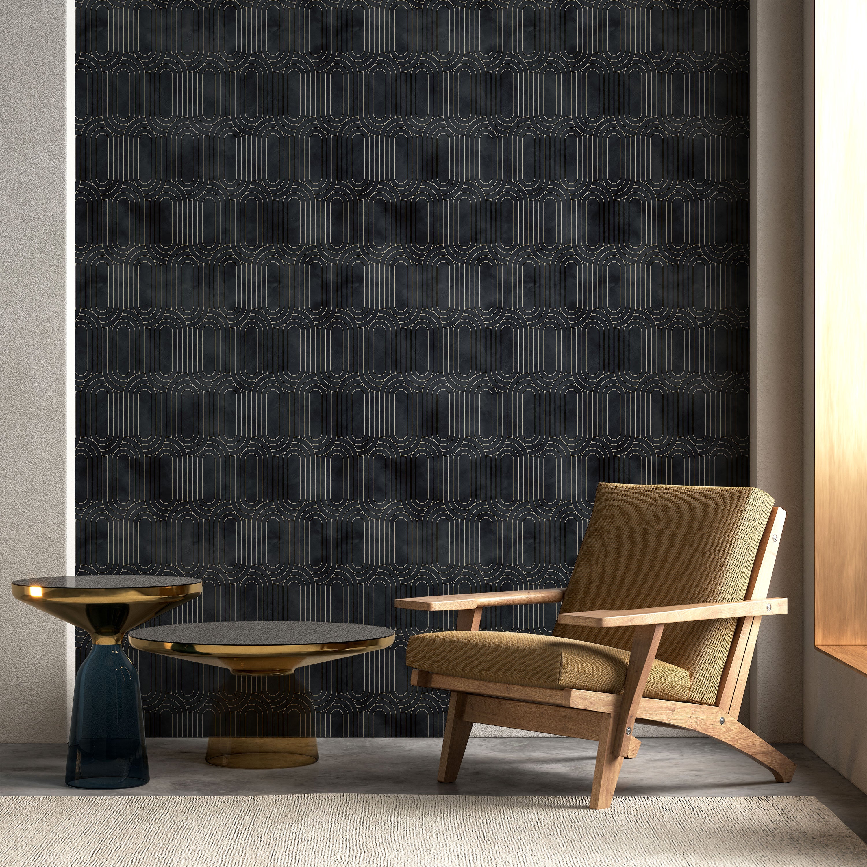 Royal Facade Peel and Stick Wallpaper, Removable Wallpaper, Traditional Wallpaper - Royal Blue | DeccoPrint