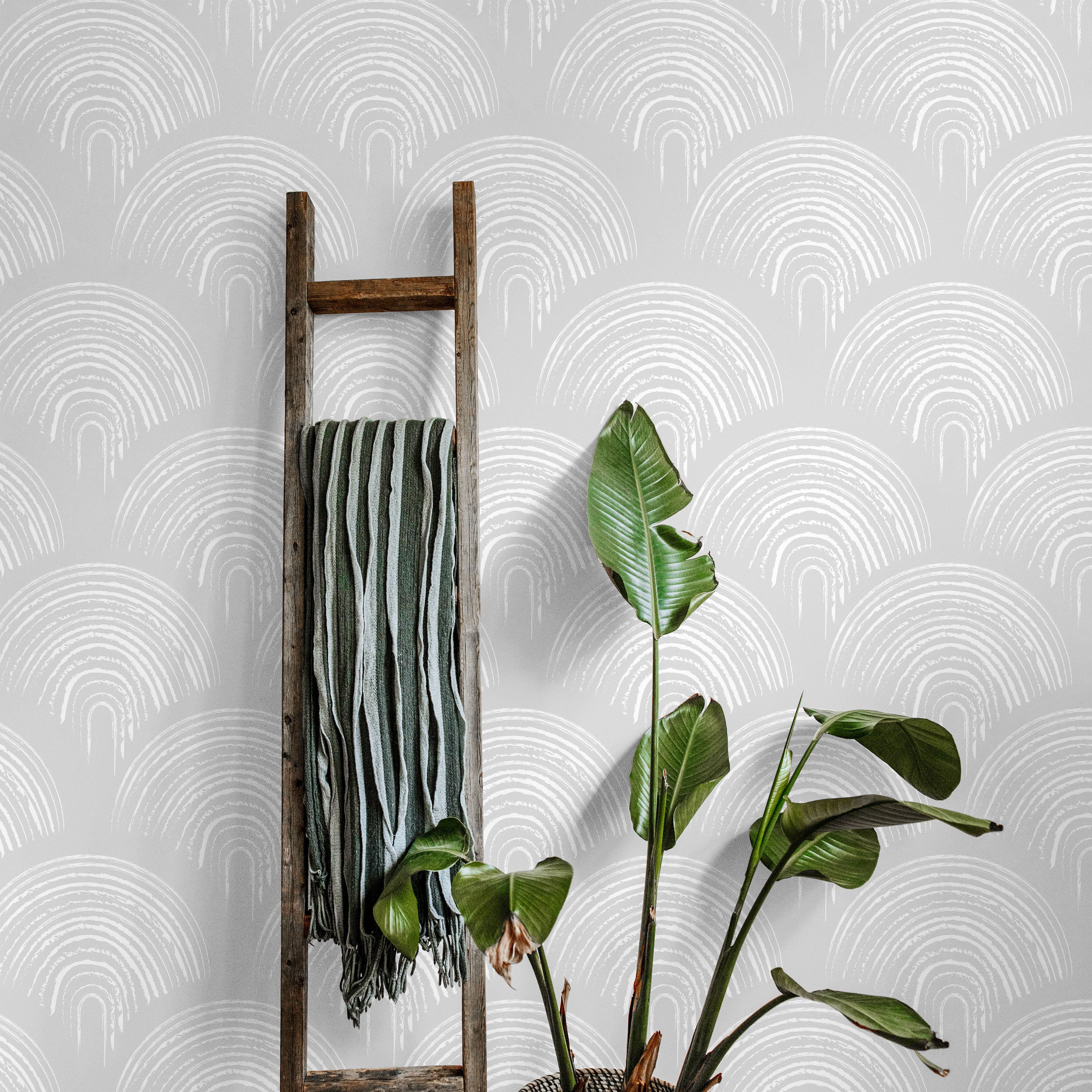 Playroom Peel and Stick Wallpaper, Removable Wallpaper, Traditional Wallpaper - Light Gray | DeccoPrint