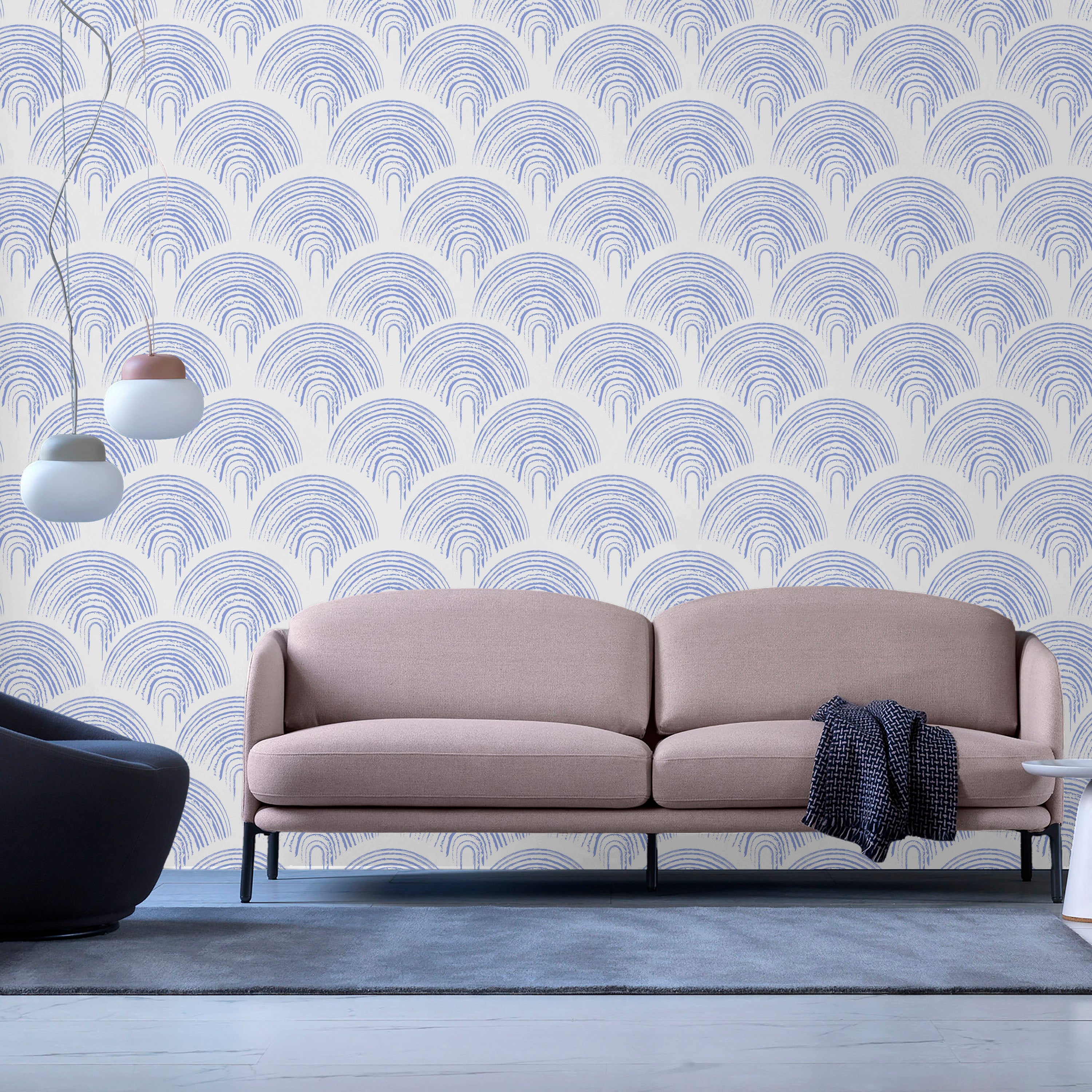 Playroom Peel and Stick Wallpaper, Removable Wallpaper, Traditional Wallpaper - Baby Blue | DeccoPrint