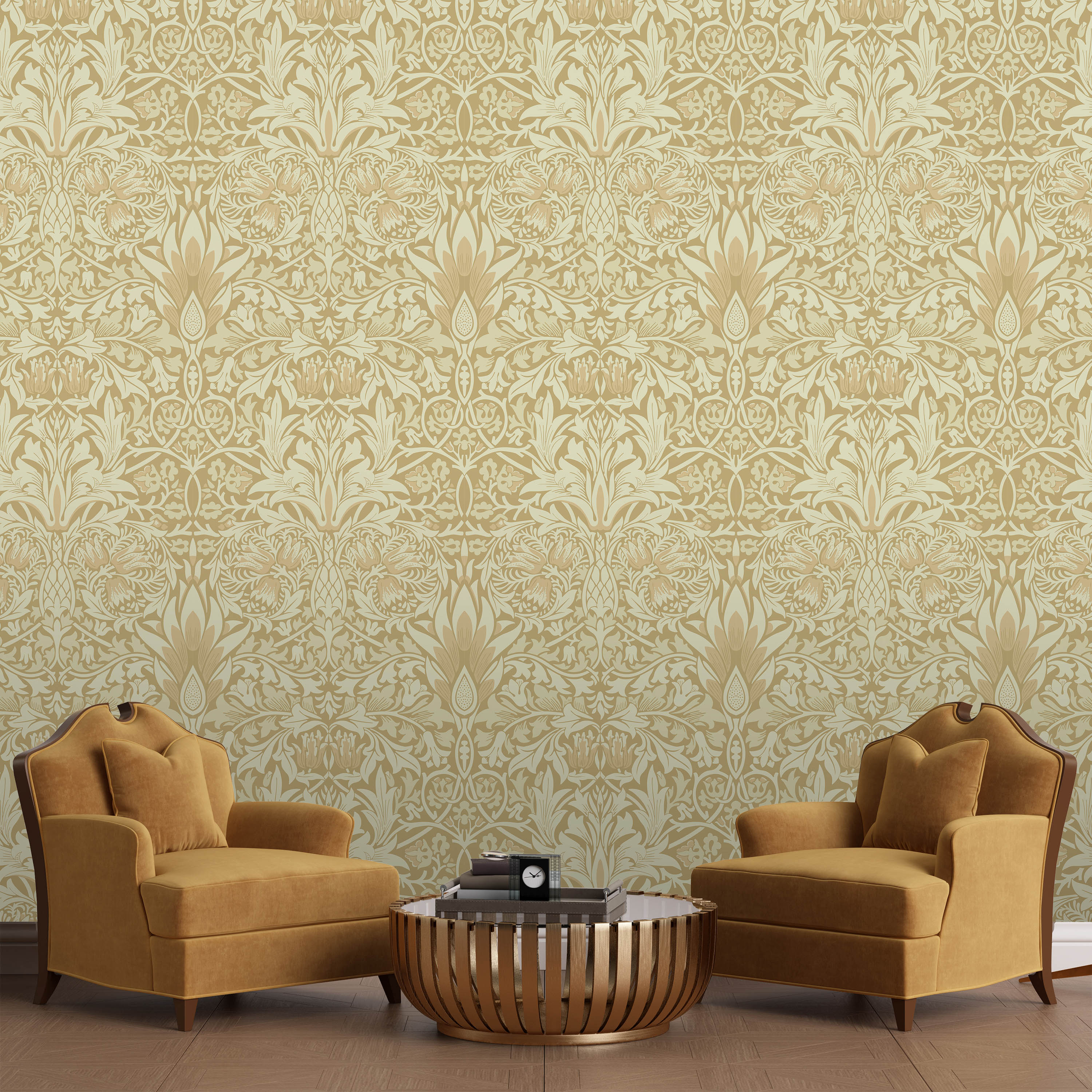 William Morris X Snakeshead Peel and Stick Wallpaper, Removable Wallpaper, Traditional Wallpaper - Yellow | DeccoPrint
