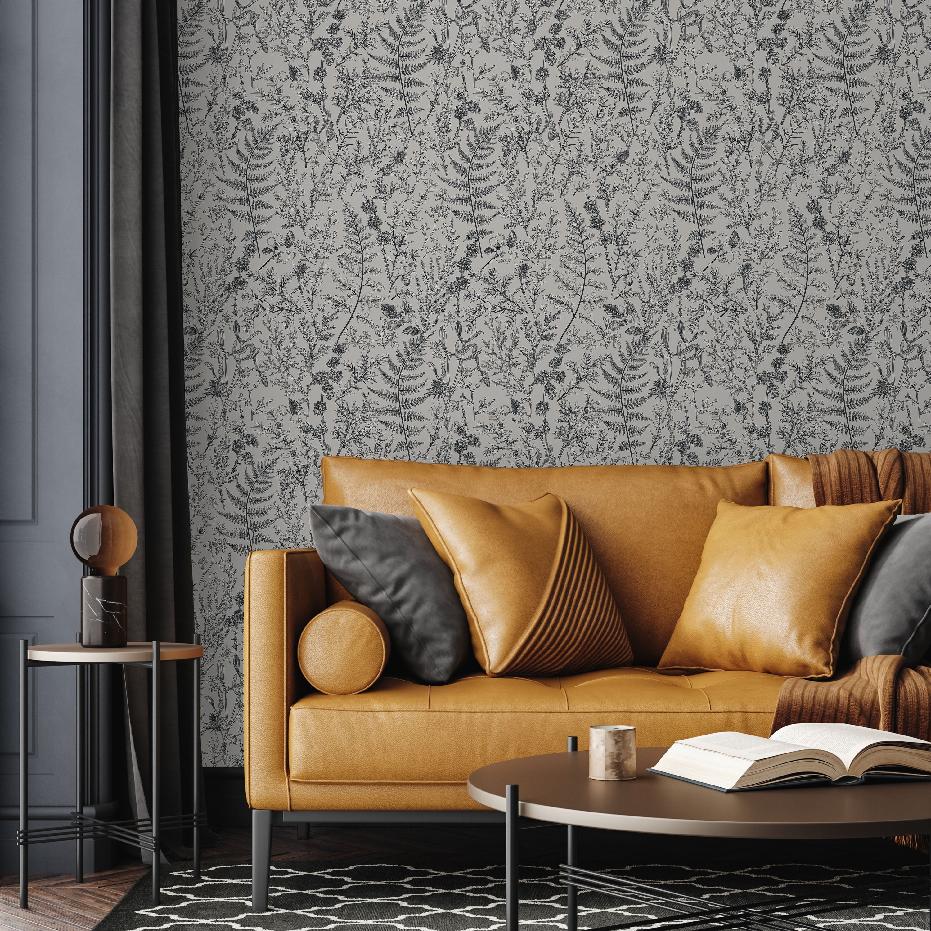 Forest Dream Peel and Stick Wallpaper, Removable Wallpaper, Traditional Wallpaper - Powder Gray | DeccoPrint
