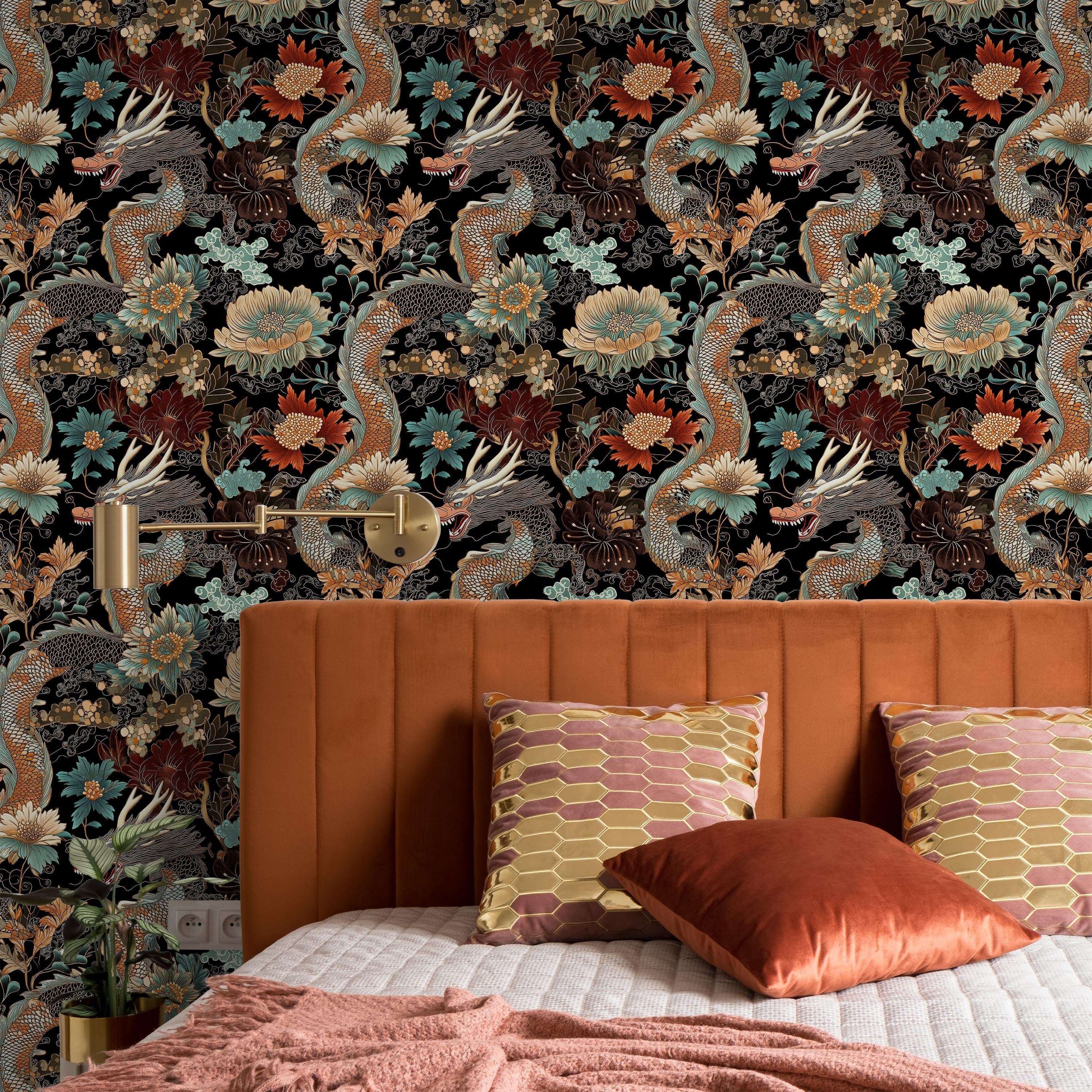 Flower Garden Peel and Stick Wallpaper, Removable Wallpaper, Traditional Wallpaper | DeccoPrint