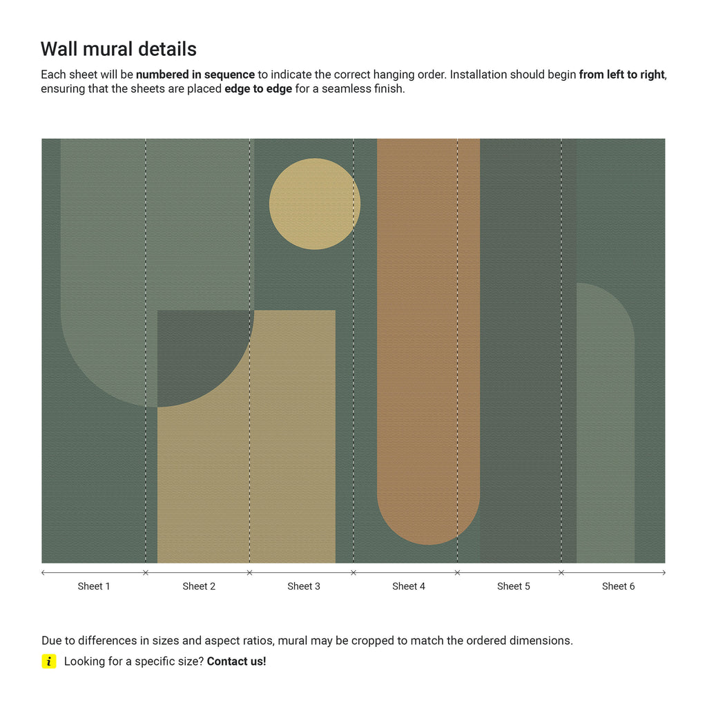 Abstract Geometry Mural Peel and Stick Wallpaper, Removable Wallpaper, Traditional Wallpaper | DeccoPrint