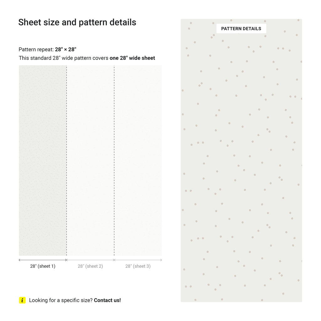 Pastel Dots Peel and Stick Wallpaper, Removable Wallpaper, Traditional Wallpaper - Light Brown | DeccoPrint