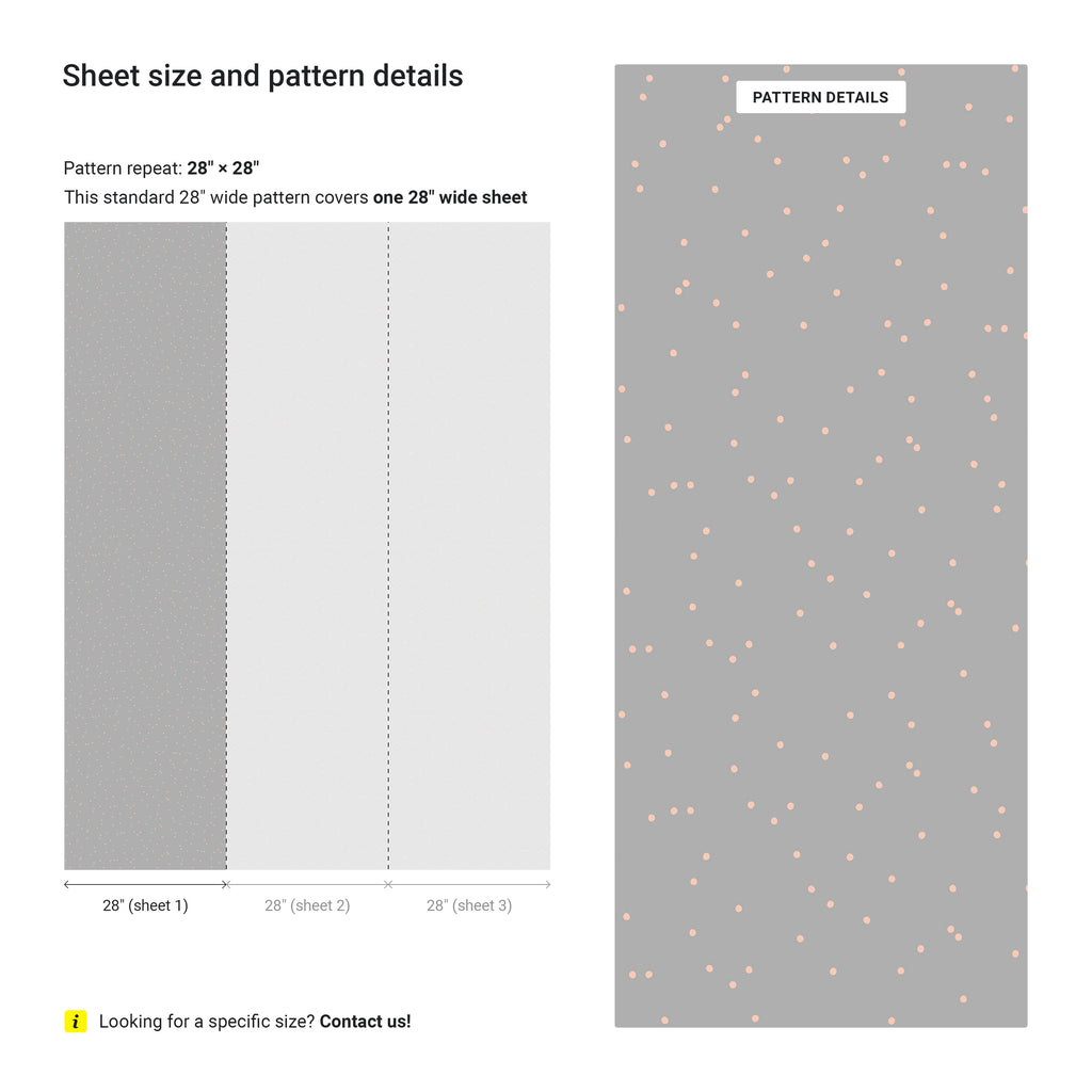Pastel Dots Peel and Stick Wallpaper, Removable Wallpaper, Traditional Wallpaper - Warm Gray | DeccoPrint