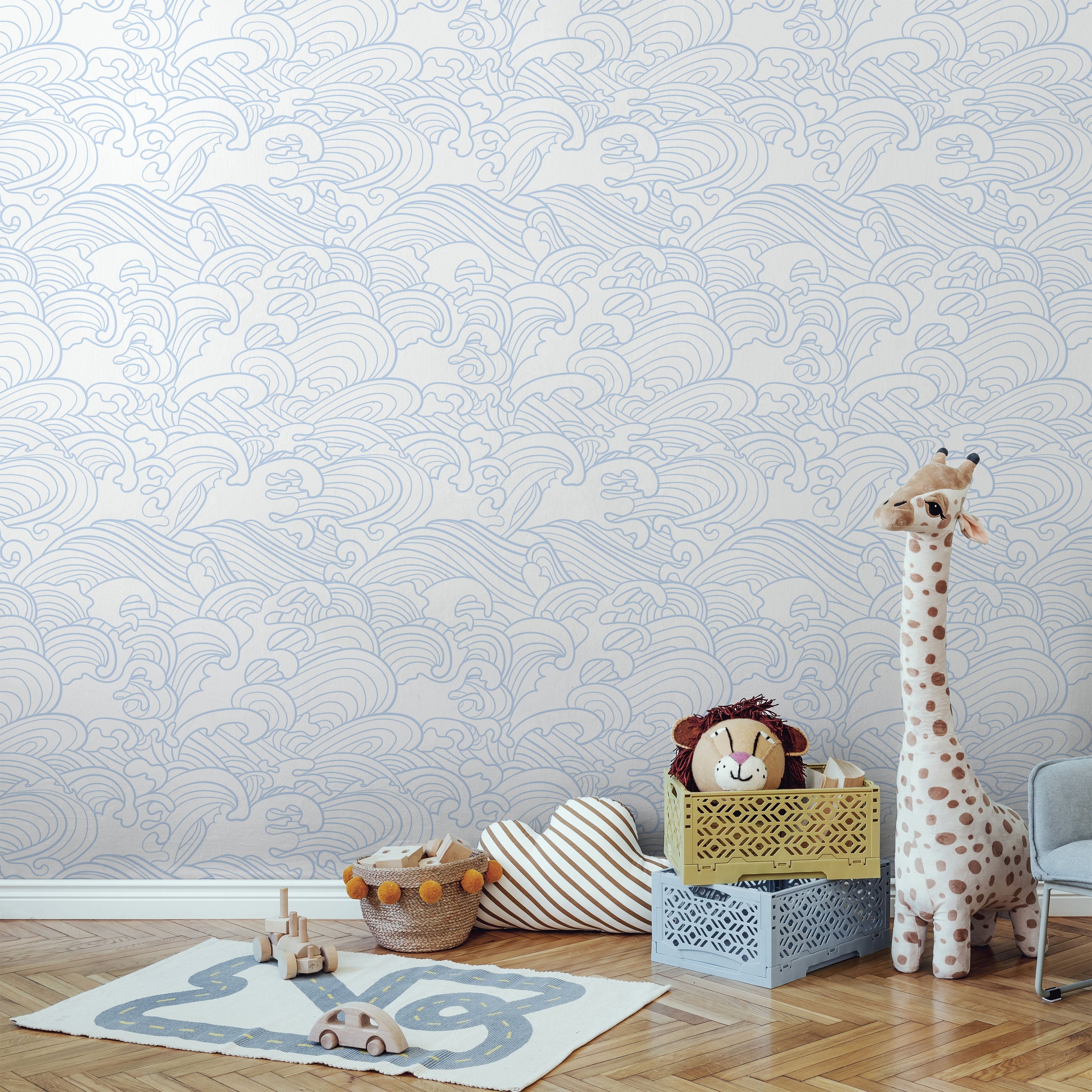 Ocean Waves Peel and Stick Wallpaper, Removable Wallpaper, Traditional Wallpaper | DeccoPrint