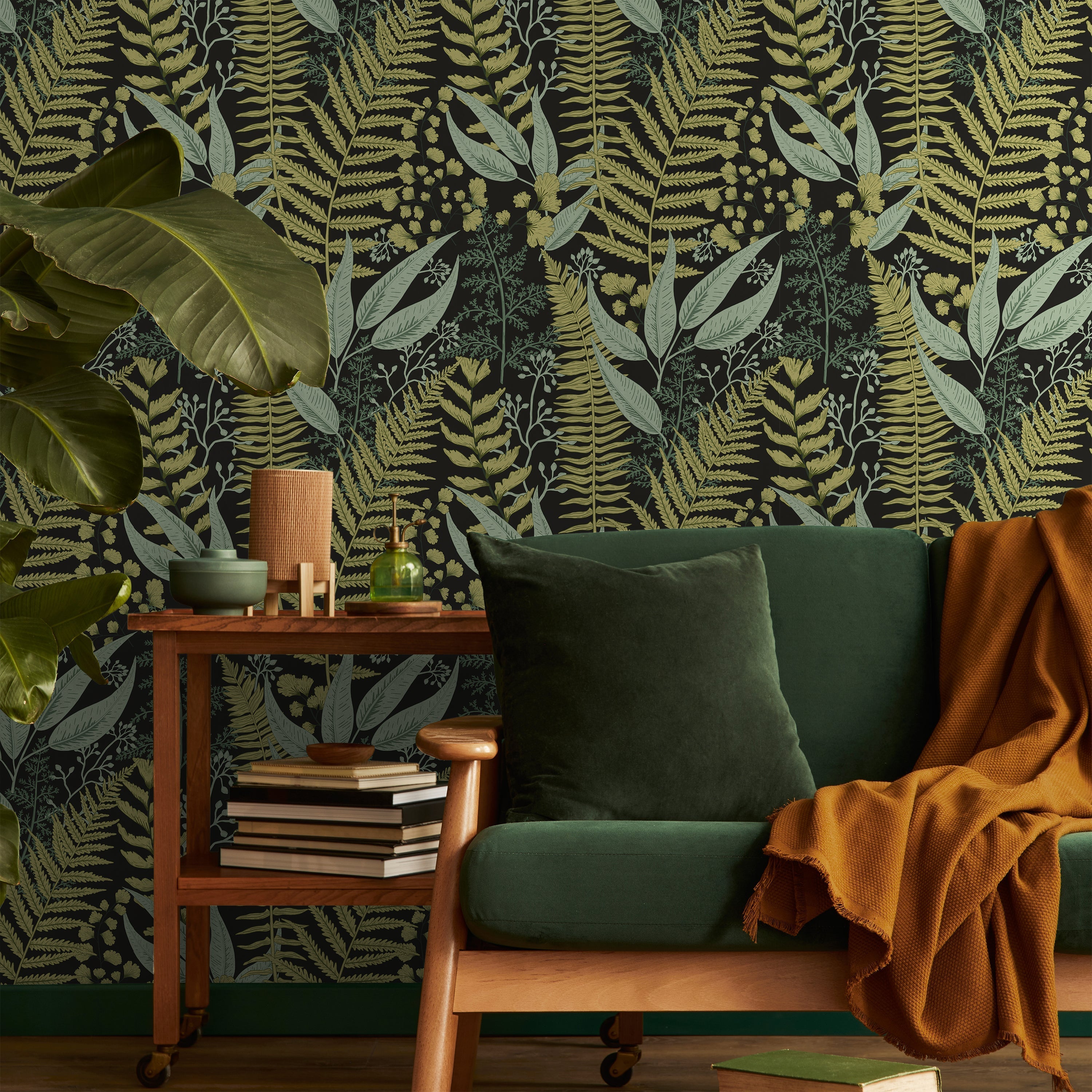 Fern Herbarium Peel and Stick Wallpaper, Removable Wallpaper, Traditional Wallpaper | DeccoPrint