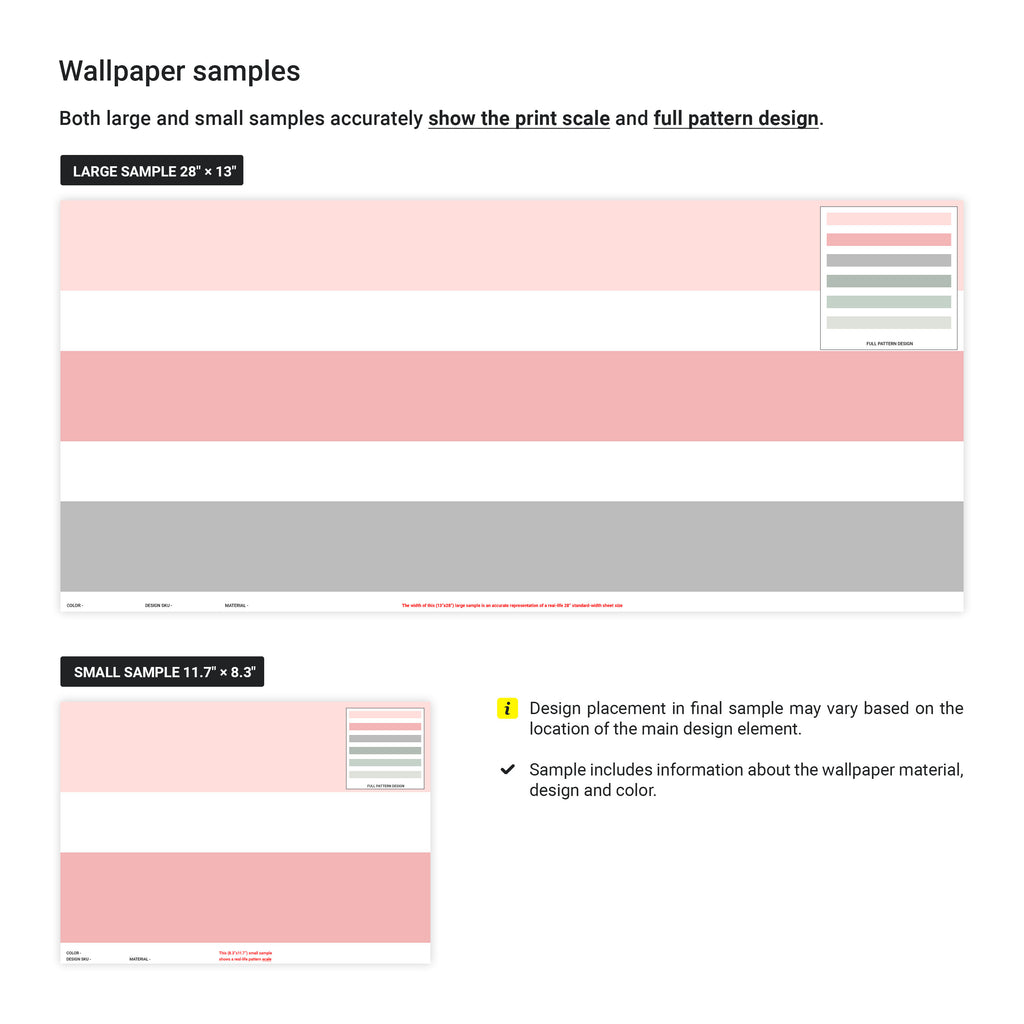 Colored Stripes Peel and Stick Wallpaper, Removable Wallpaper, Traditional Wallpaper - Neutral Rose | DeccoPrint