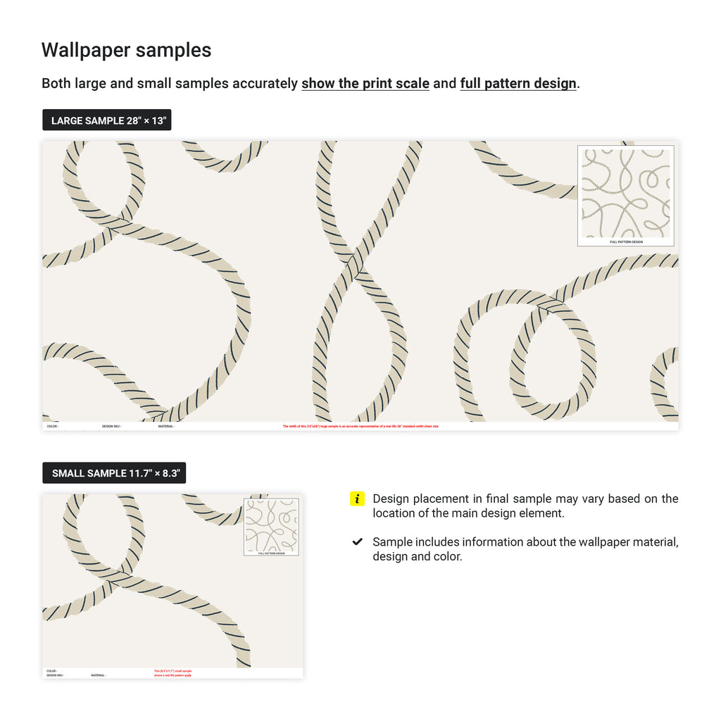 Twist and Tangle Peel and Stick Wallpaper, Removable Wallpaper, Traditional Wallpaper - Light Beige | DeccoPrint