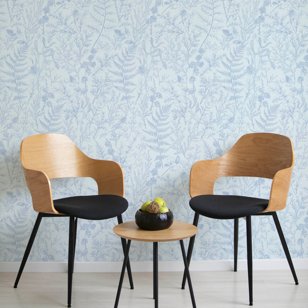 Forest Dream Peel and Stick removable, Traditional Wallpaper - Lavender Blue | DeccoPrint