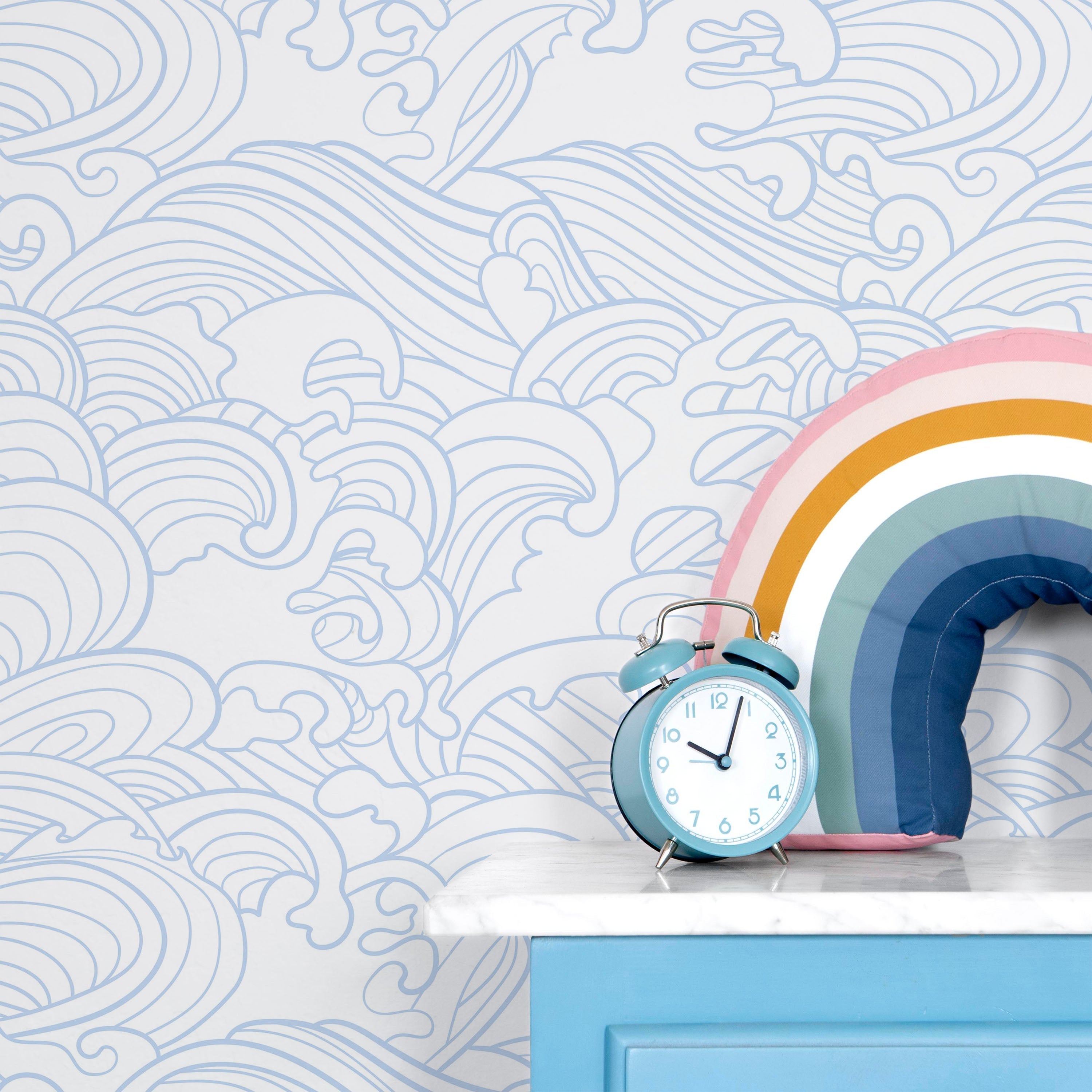 Ocean Waves Peel and Stick Wallpaper, Removable Wallpaper, Traditional Wallpaper | DeccoPrint