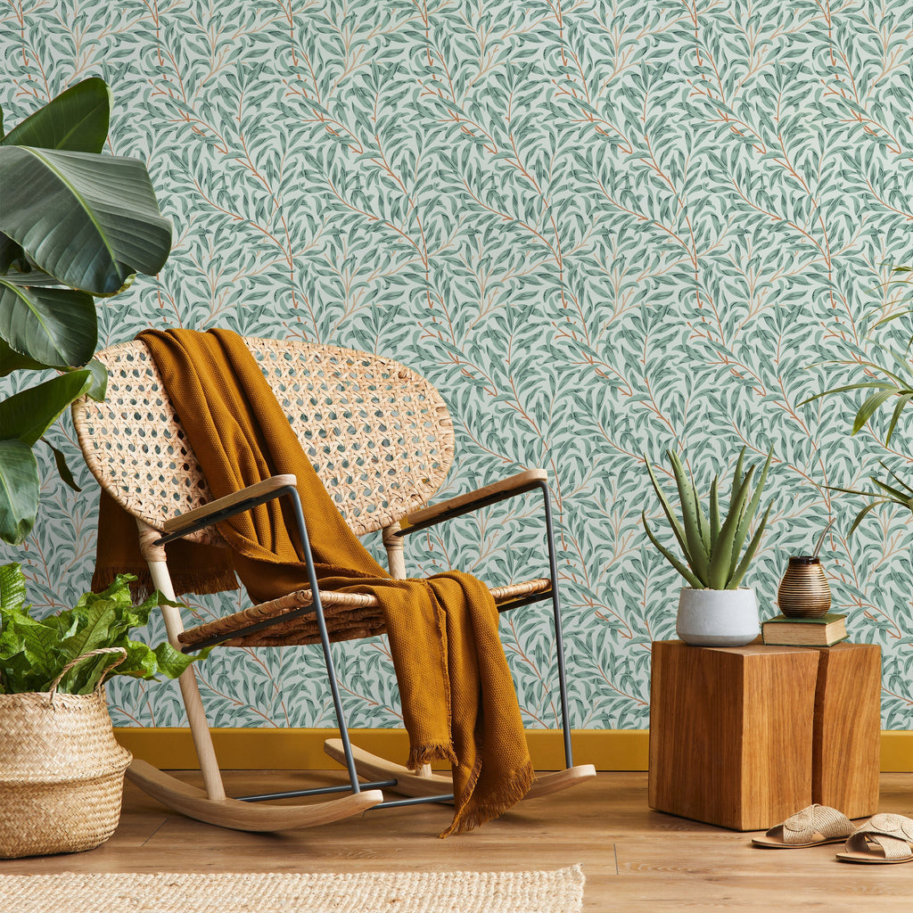 William Morris X Willow Bough Peel and Stick Wallpaper, Removable Wallpaper, Traditional Wallpaper - Cool Spring | DeccoPrint