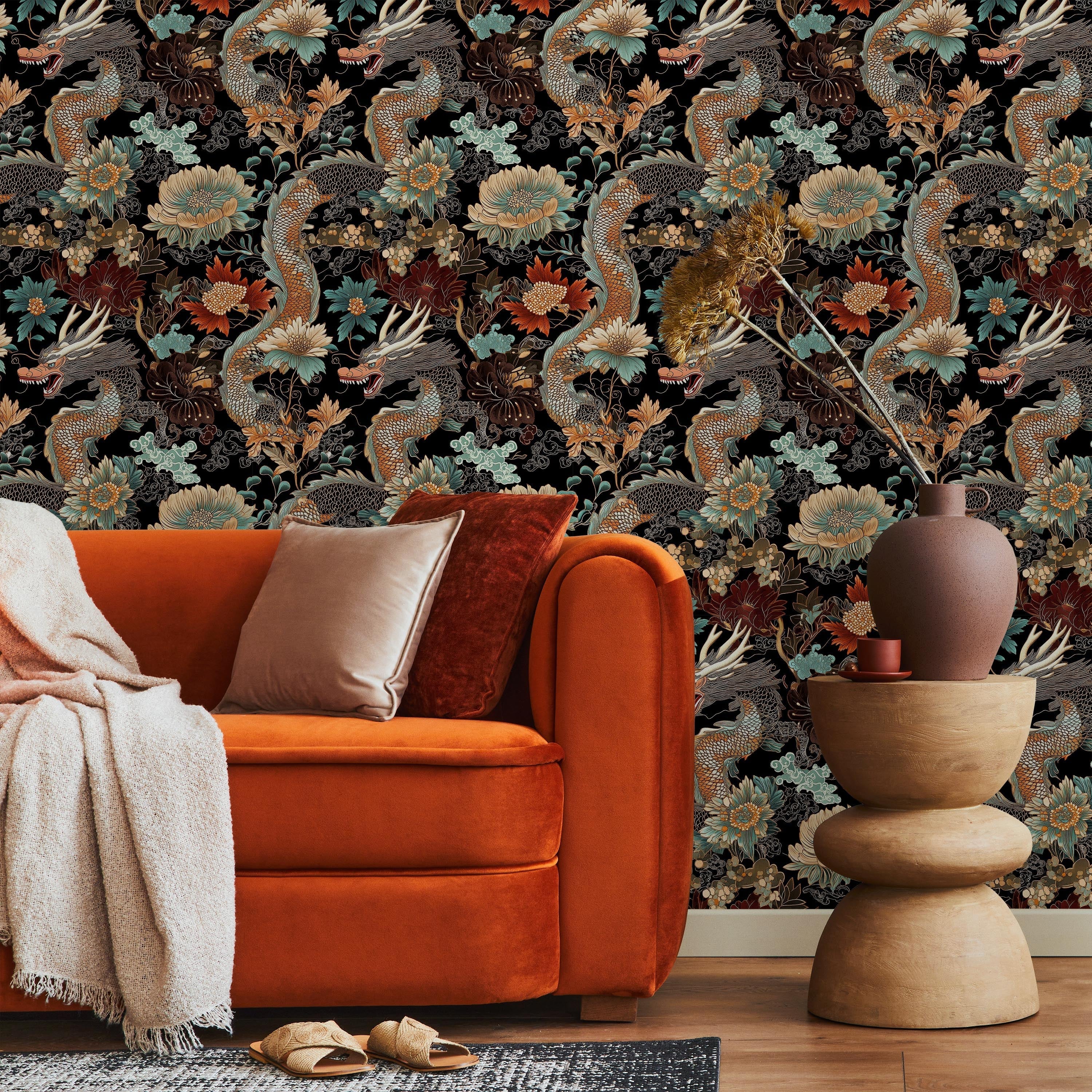 Flower Garden Peel and Stick Wallpaper, Removable Wallpaper, Traditional Wallpaper | DeccoPrint