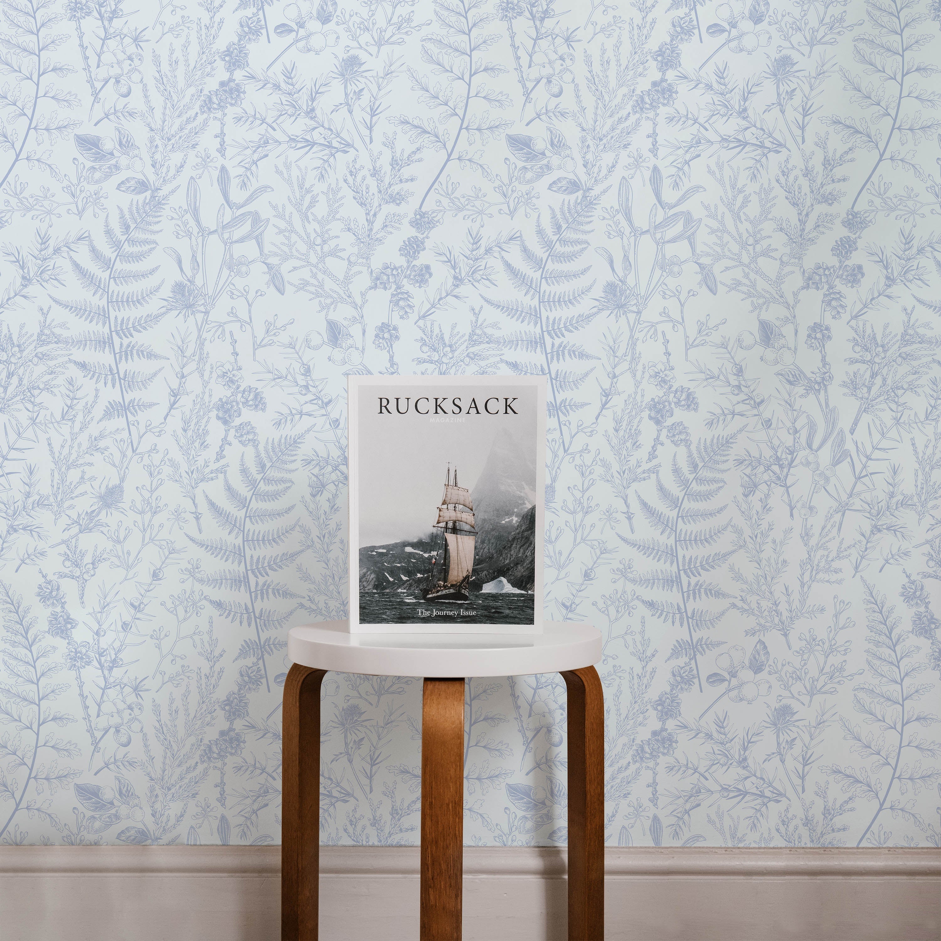 Forest Dream Peel and Stick Wallpaper, Removable Wallpaper, Traditional Wallpaper - Lavender Blue | DeccoPrint
