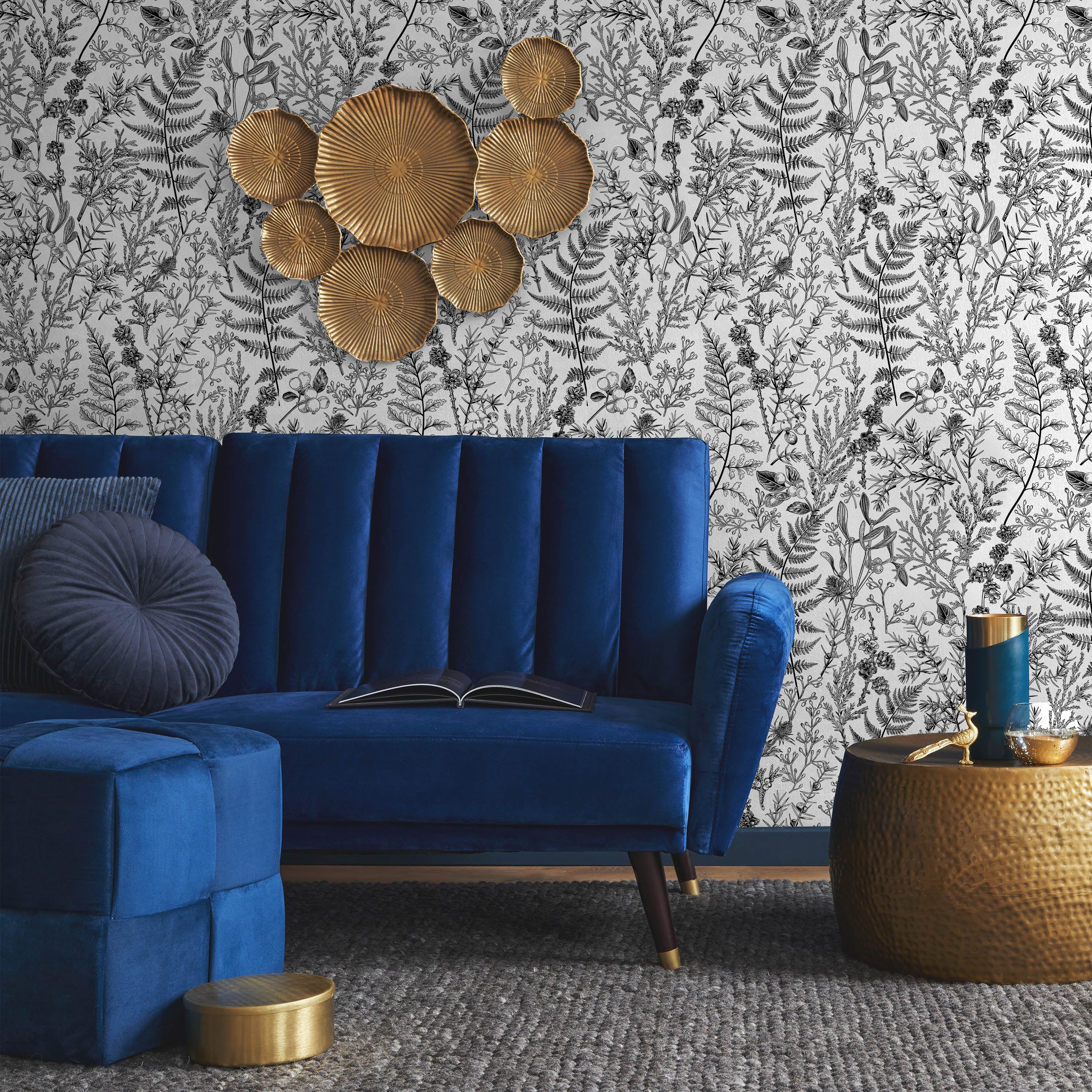 Forest Dream Peel and Stick Wallpaper, Removable Wallpaper, Traditional Wallpaper - Black and White | DeccoPrint