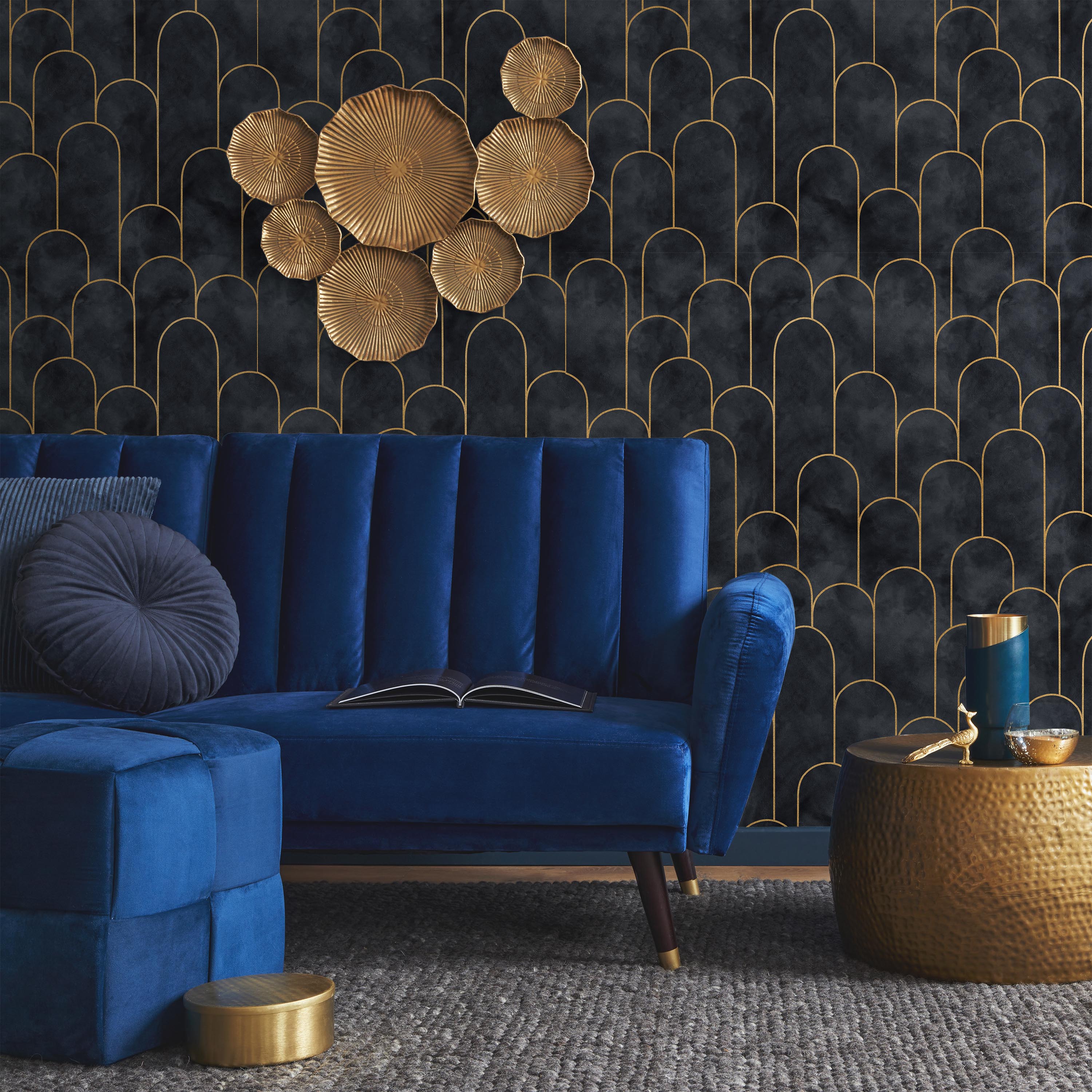 Ornate Deco Peel and Stick Wallpaper, Removable Wallpaper, Traditional Wallpaper | DeccoPrint