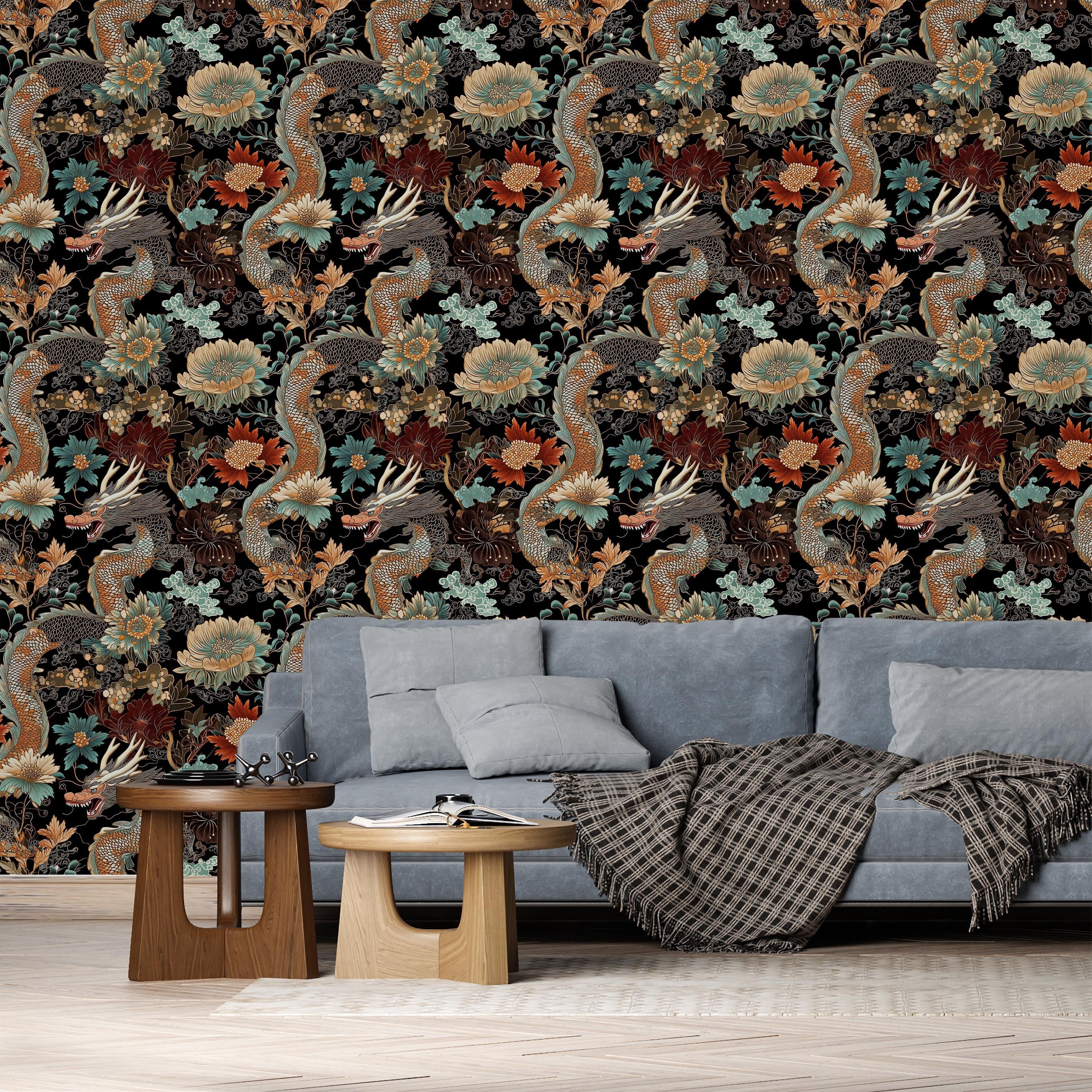 Flower Garden Peel and Stick Wallpaper, Removable Wallpaper, Traditional Wallpaper | DeccoPrint