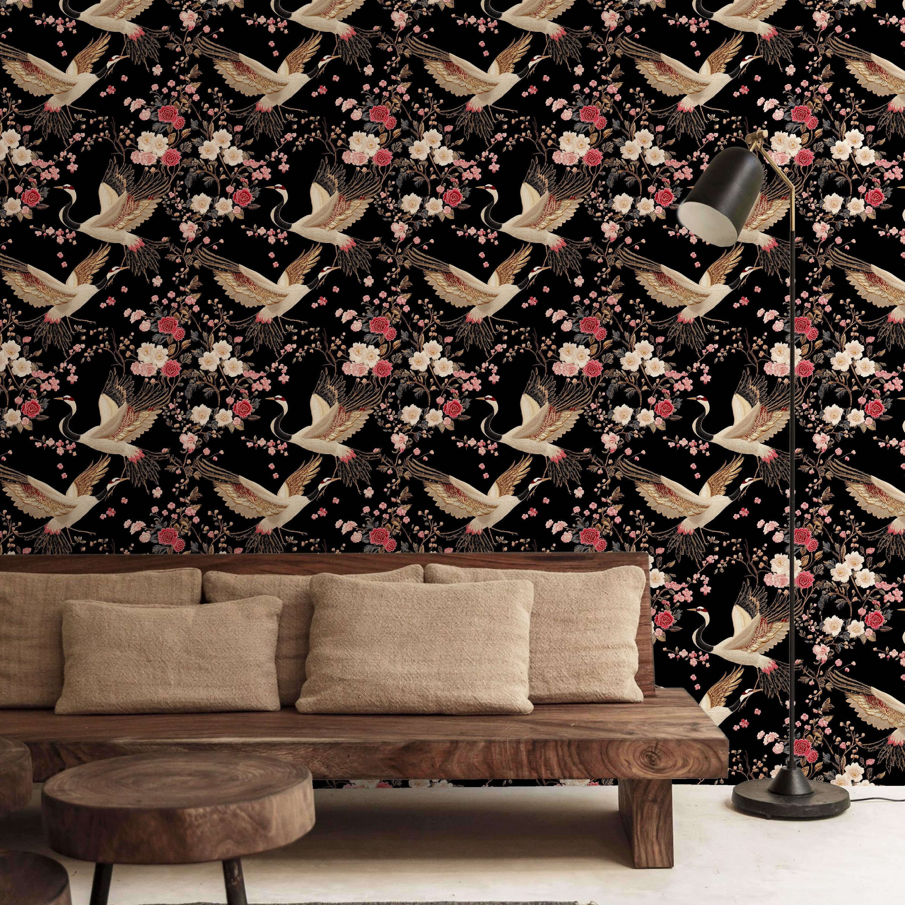 Japanese Tapestry Peel and Stick Wallpaper, Removable Wallpaper, Traditional Wallpaper | DeccoPrint