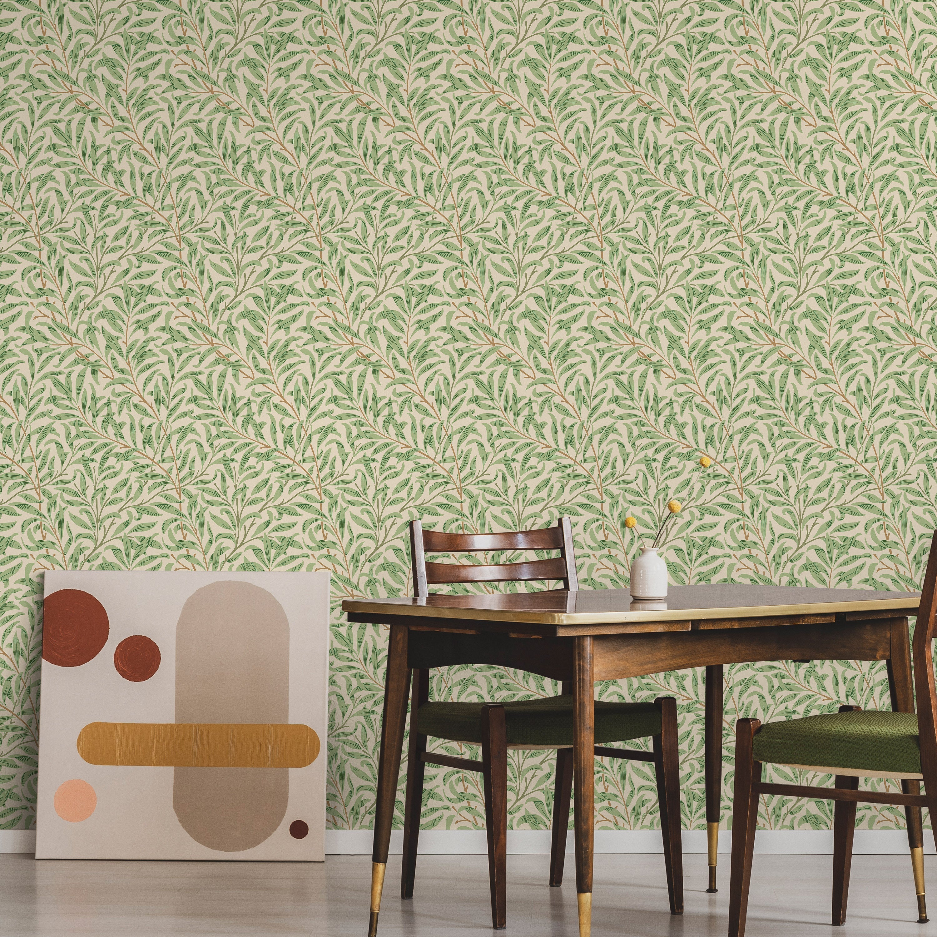 William Morris X Willow Bough Peel and Stick Wallpaper, Removable Wallpaper, Traditional Wallpaper - Elegant Green | DeccoPrint