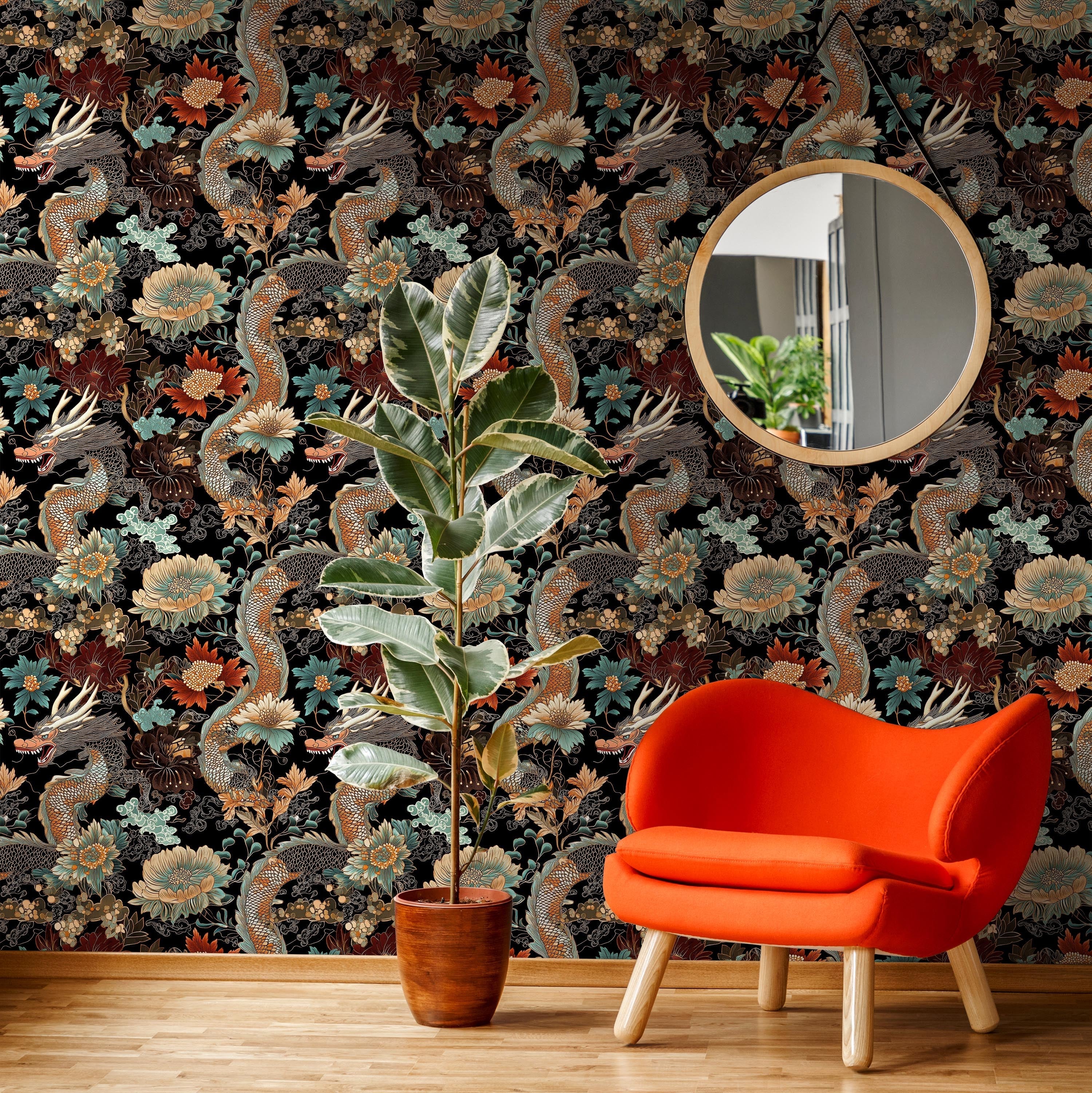 Flower Garden Peel and Stick Wallpaper, Removable Wallpaper, Traditional Wallpaper | DeccoPrint