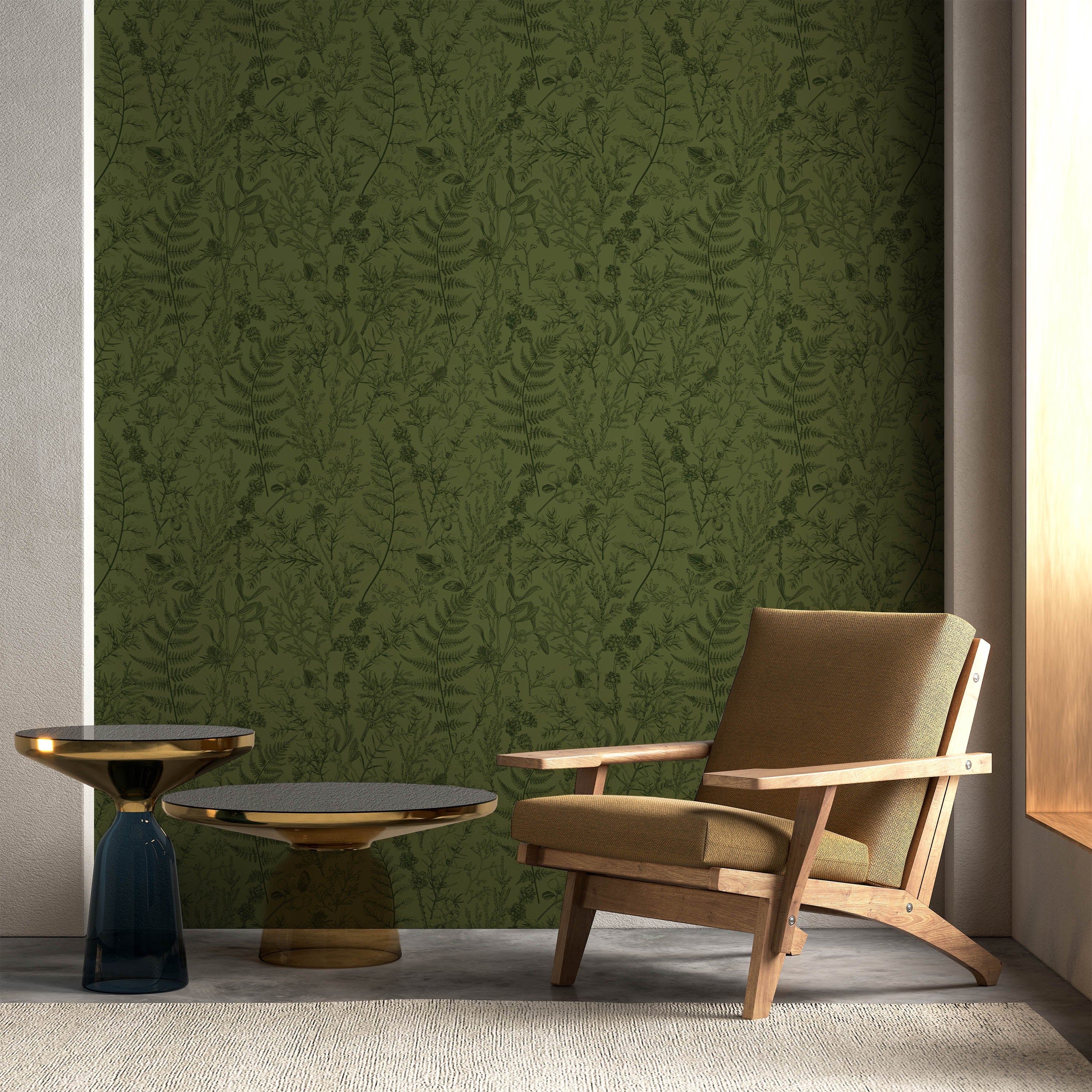 Forest Dream Peel and Stick Wallpaper, Removable Wallpaper, Traditional Wallpaper - Deep Green | DeccoPrint