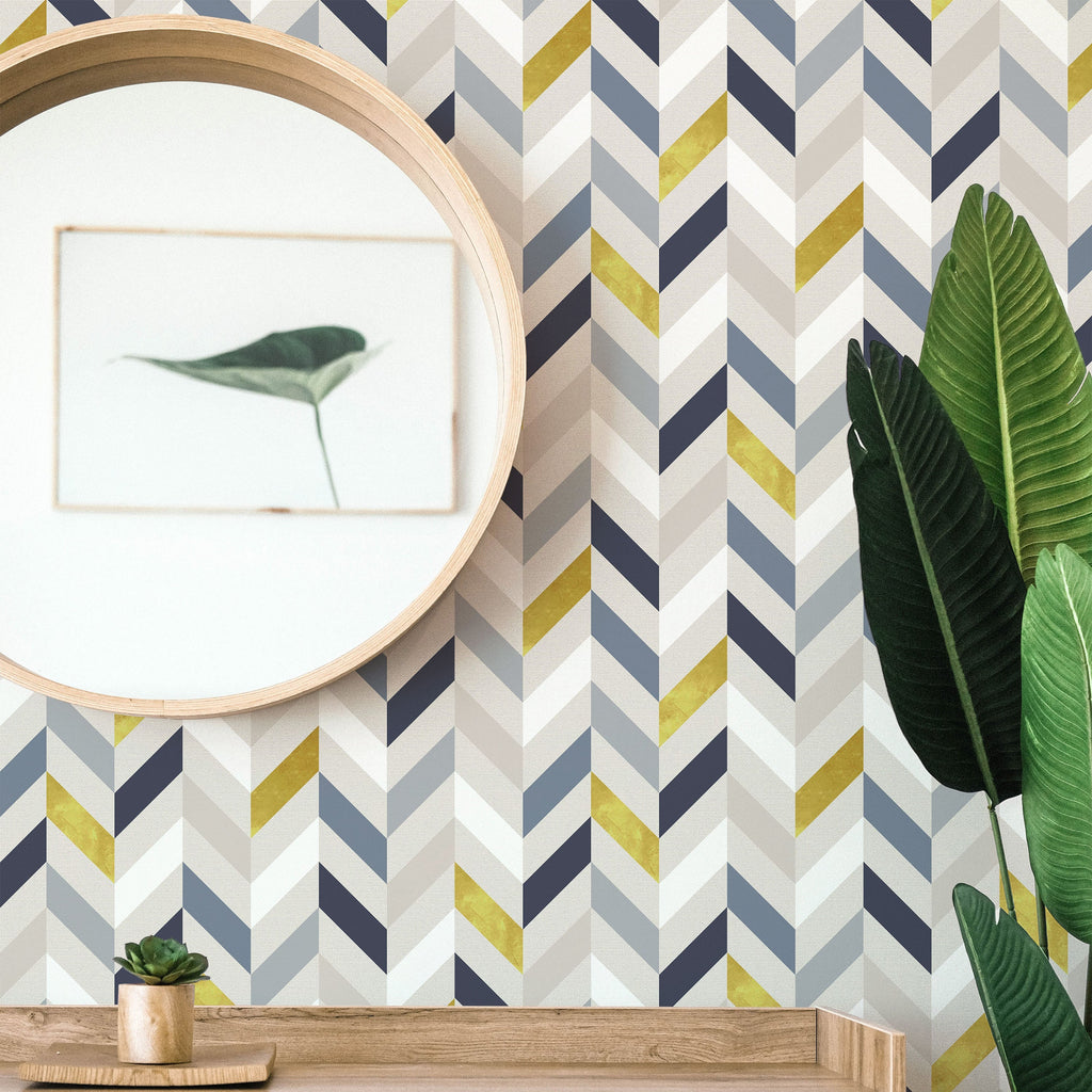Vertical Ribbons Peel and Stick Wallpaper, Removable Wallpaper, Traditional Wallpaper | DeccoPrint