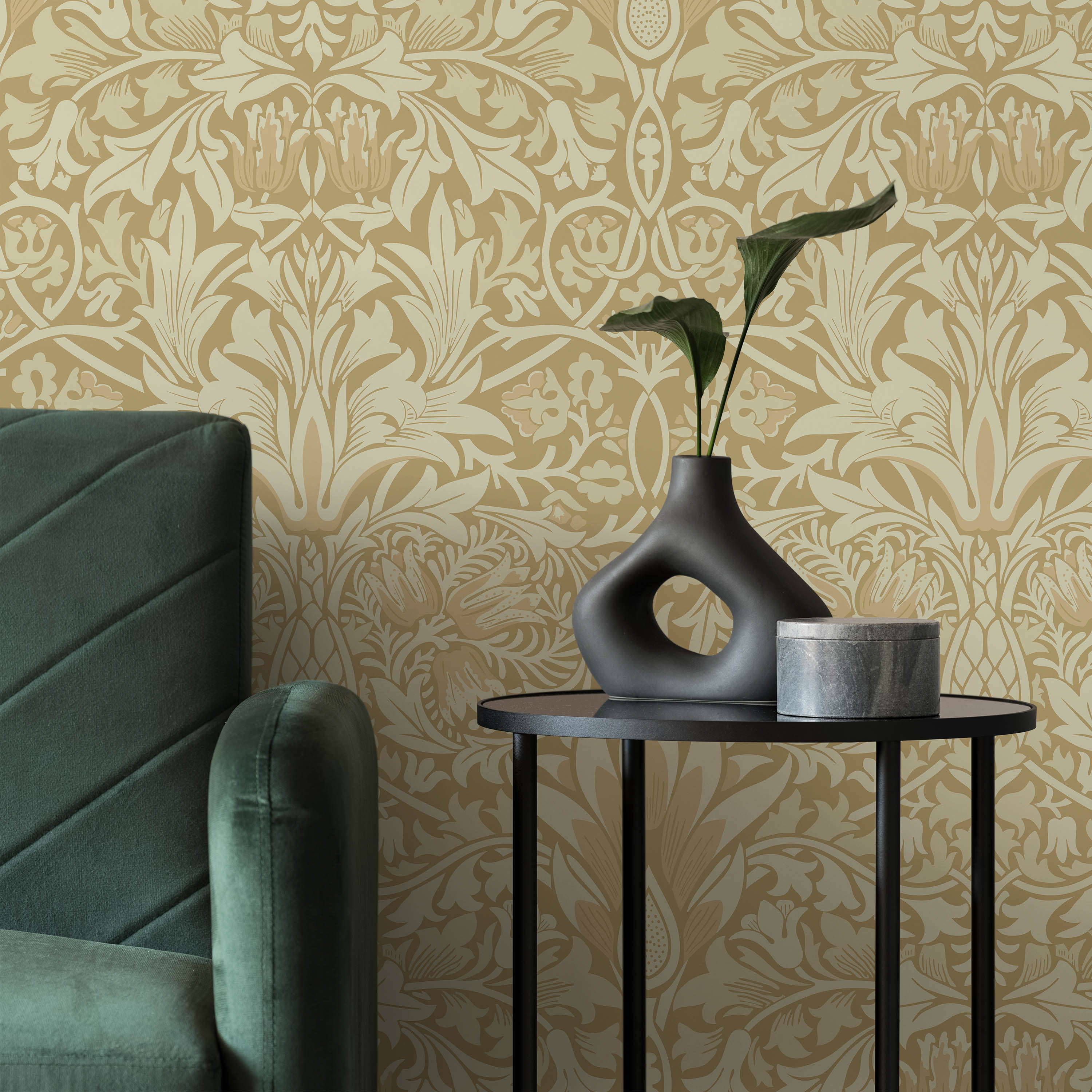 William Morris X Snakeshead Peel and Stick Wallpaper, Removable Wallpaper, Traditional Wallpaper - Yellow | DeccoPrint