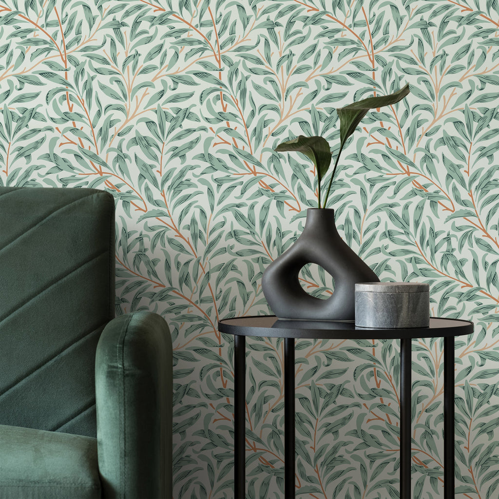 William Morris X Willow Bough Peel and Stick Wallpaper, Removable Wallpaper, Traditional Wallpaper - Cool Spring | DeccoPrint