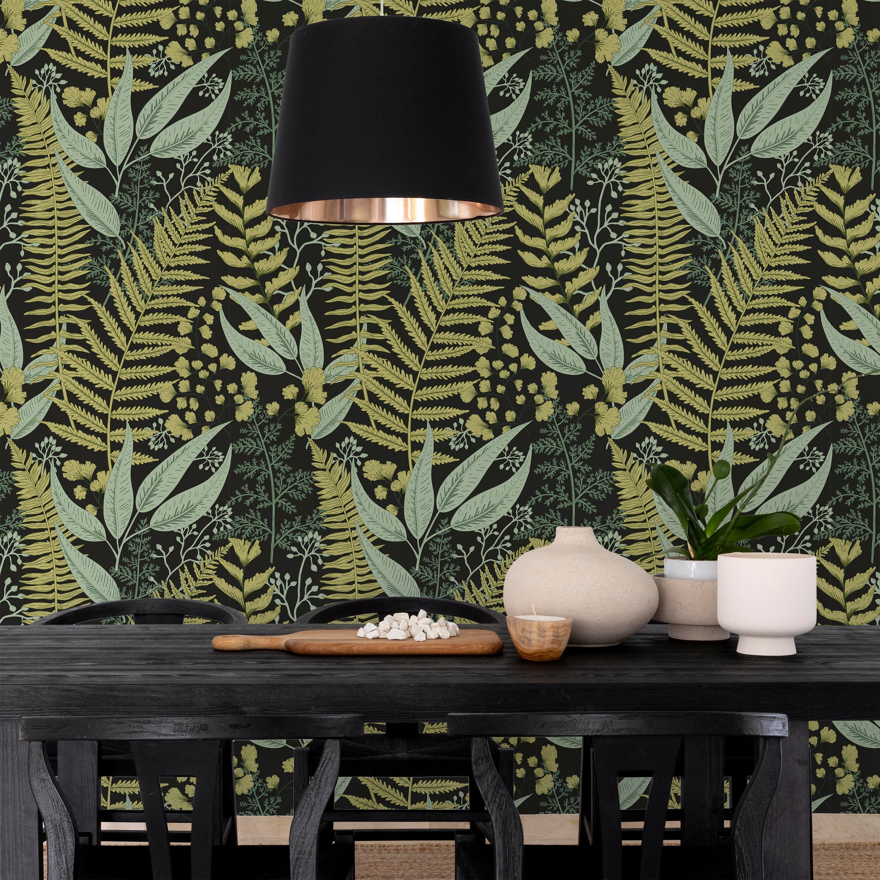 Fern Herbarium Peel and Stick Wallpaper, Removable Wallpaper, Traditional Wallpaper | DeccoPrint