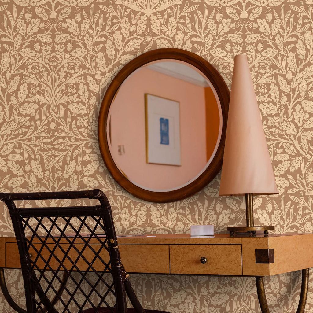 Acorn X William Morris Wallpaper - Beige - DeccoPrint