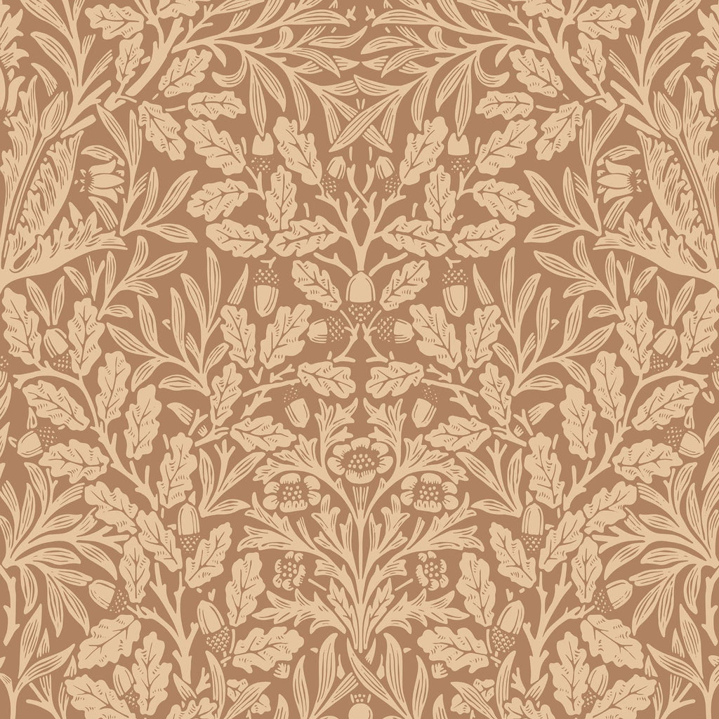 Acorn X William Morris Wallpaper - Beige | DeccoPrint