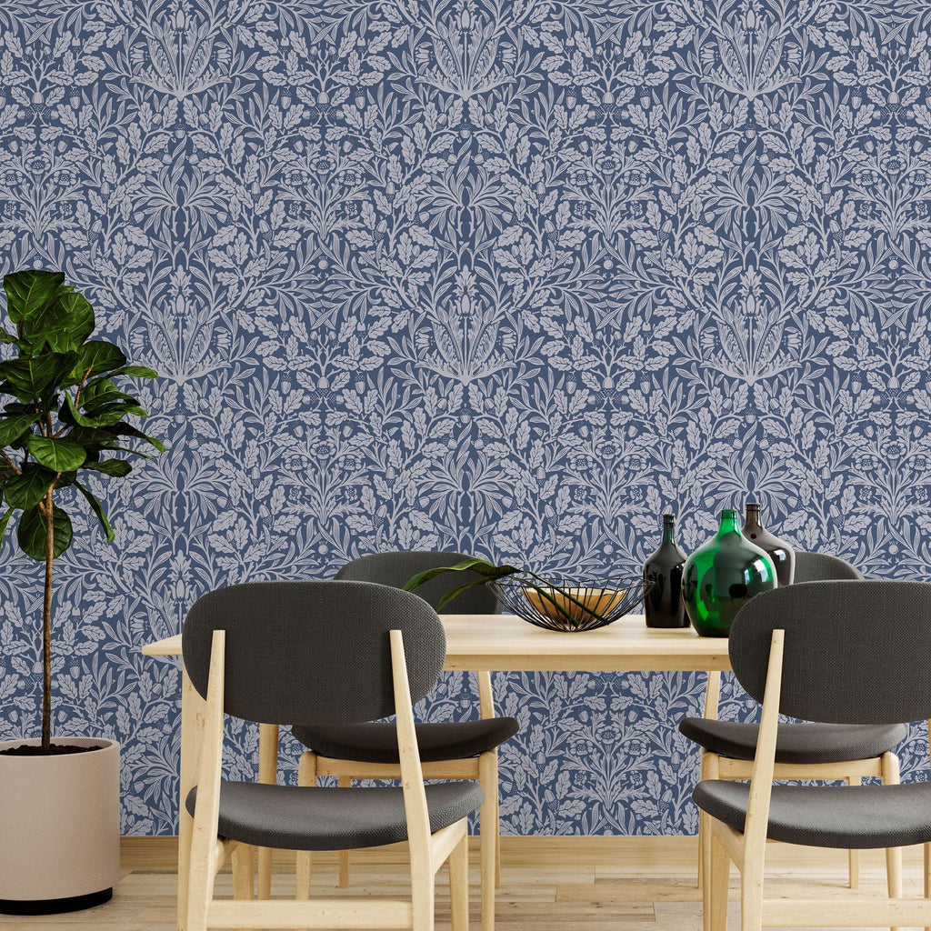 Acorn X William Morris Wallpaper - Blue - DeccoPrint