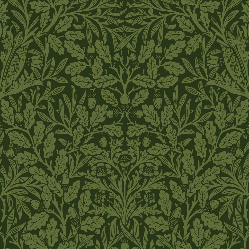 Acorn X William Morris Wallpaper - Green | DeccoPrint