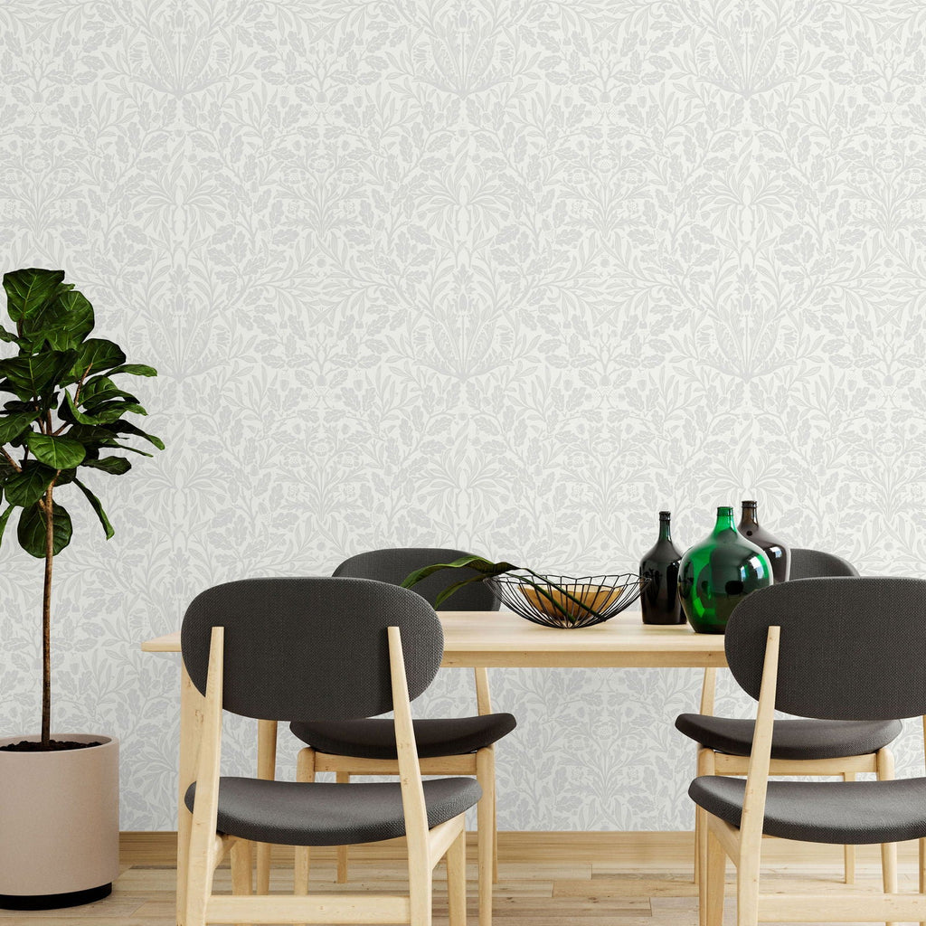 Acorn X William Morris Wallpaper - White - DeccoPrint
