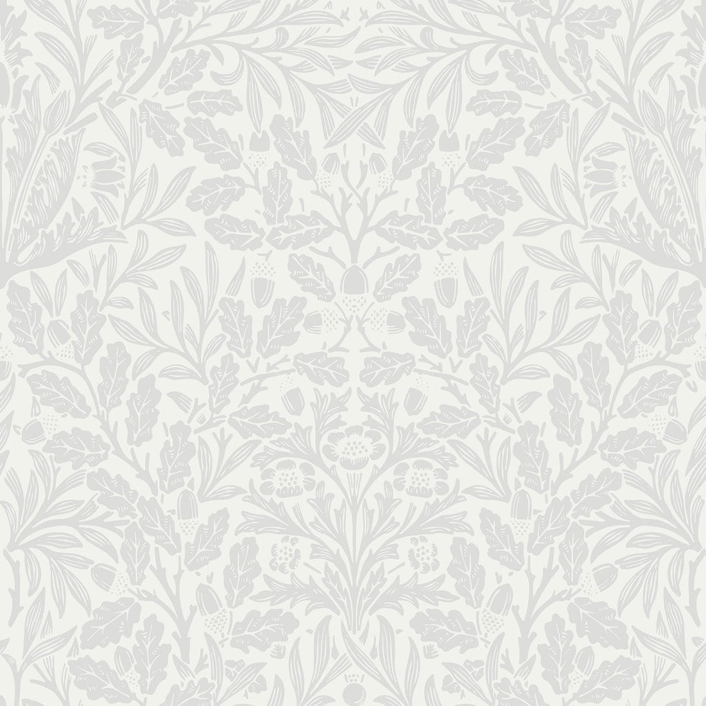 Acorn X William Morris Wallpaper - White | DeccoPrint
