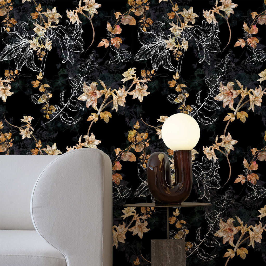 Autumn Floral Wallpaper | DeccoPrint